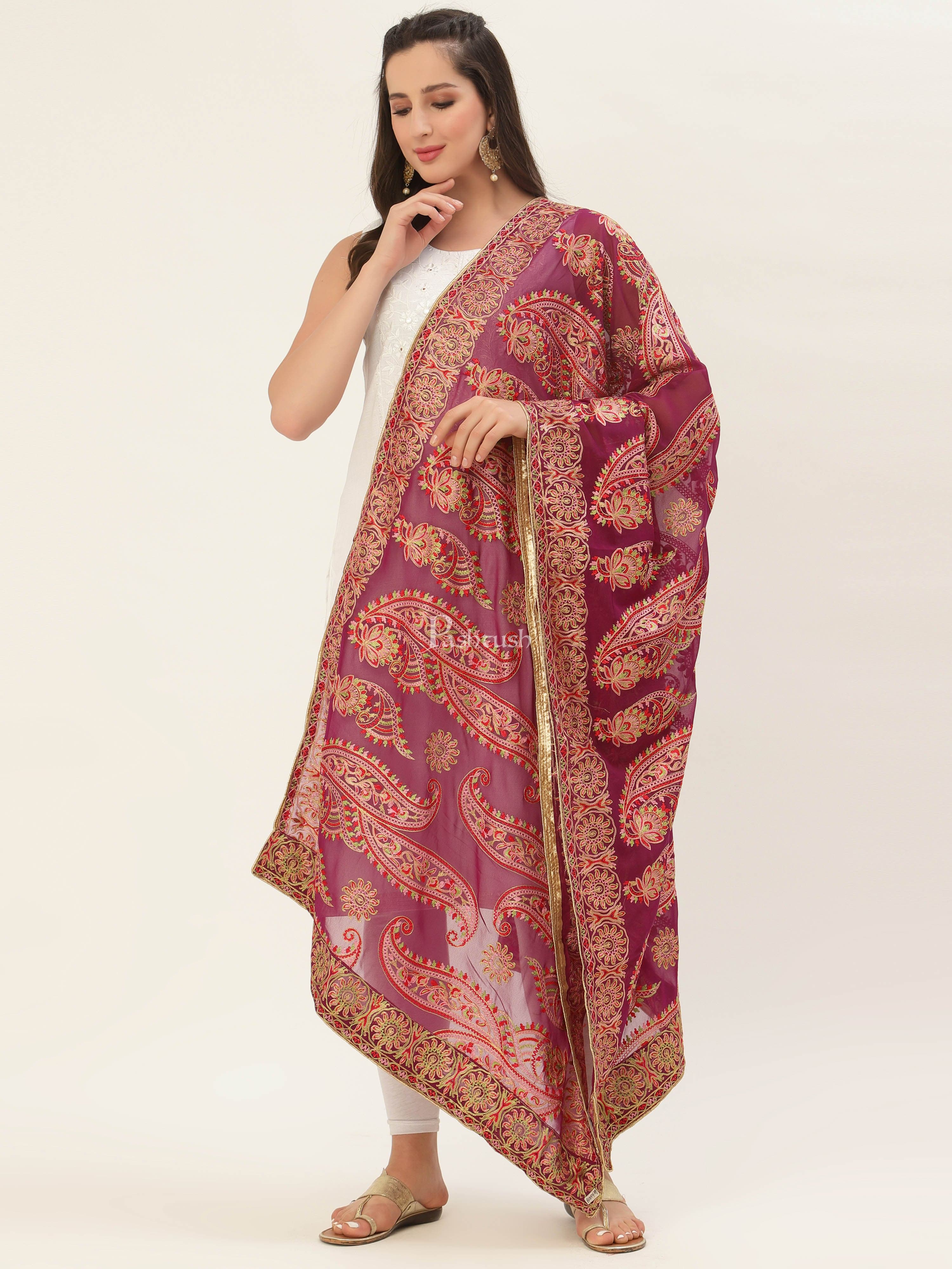 Pashtush Womens Phulkari Dupatta - Image 5