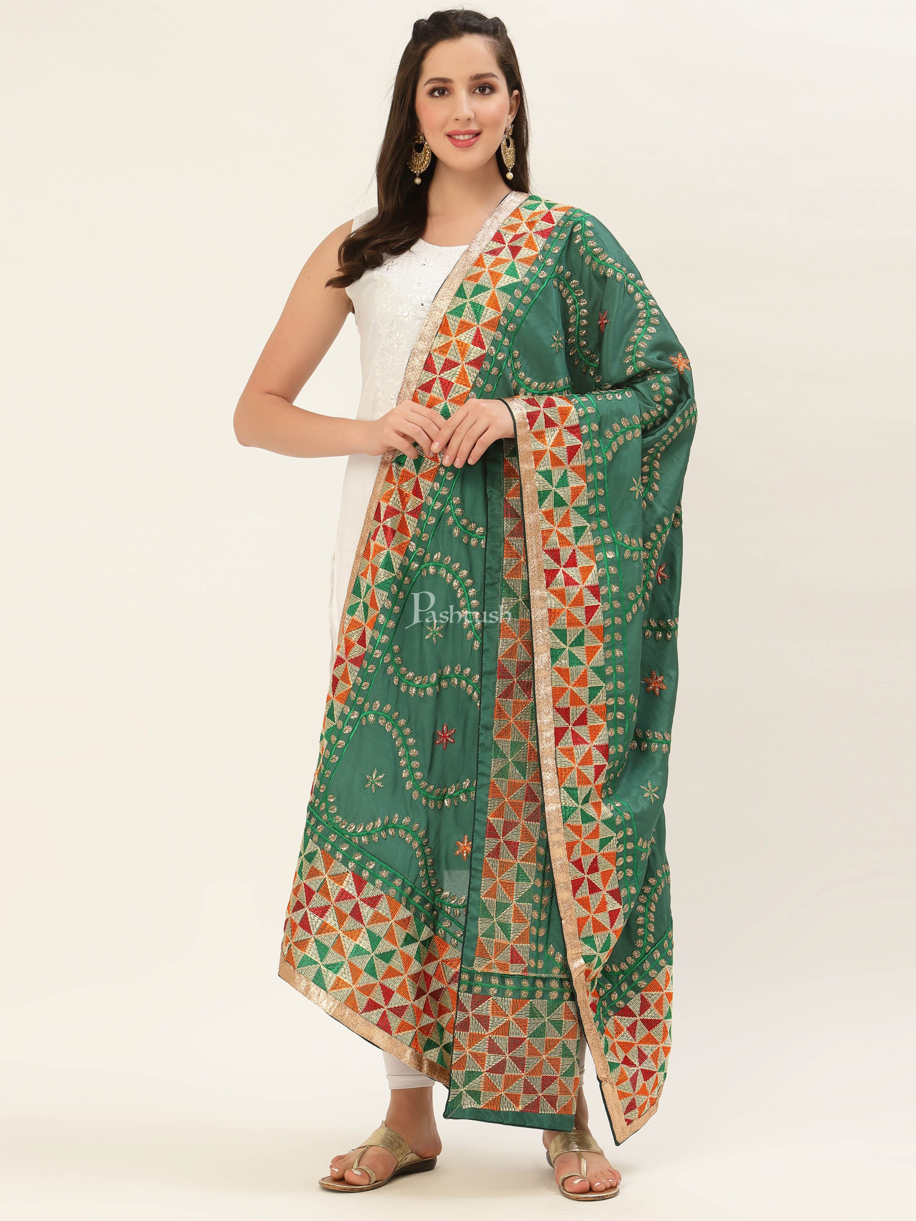 Pashtush Womens Phulkari Dupatta