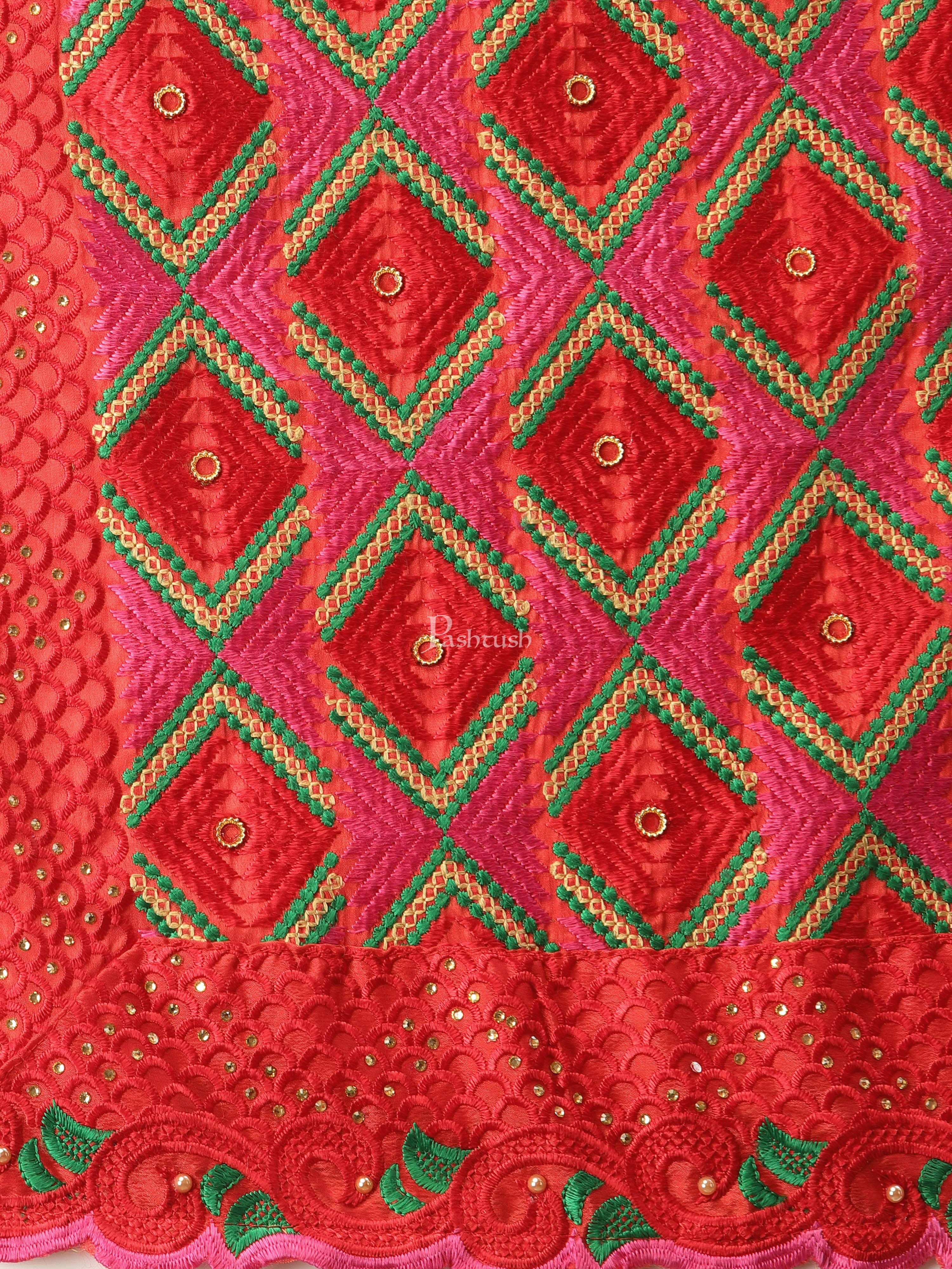 Pashtush Womens Phulkari Dupatta - Image 2