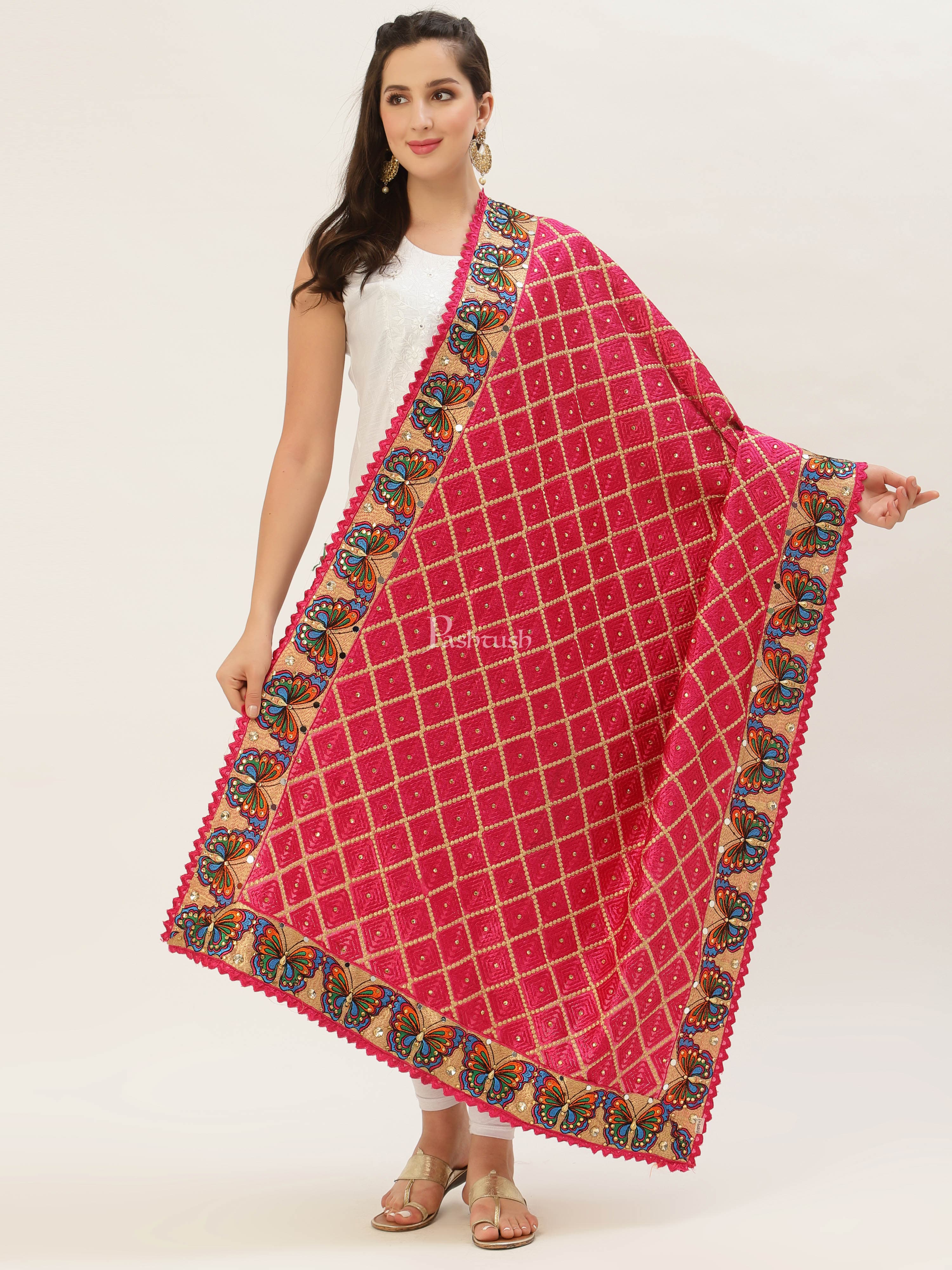 Pashtush Womens Phulkari Dupatta