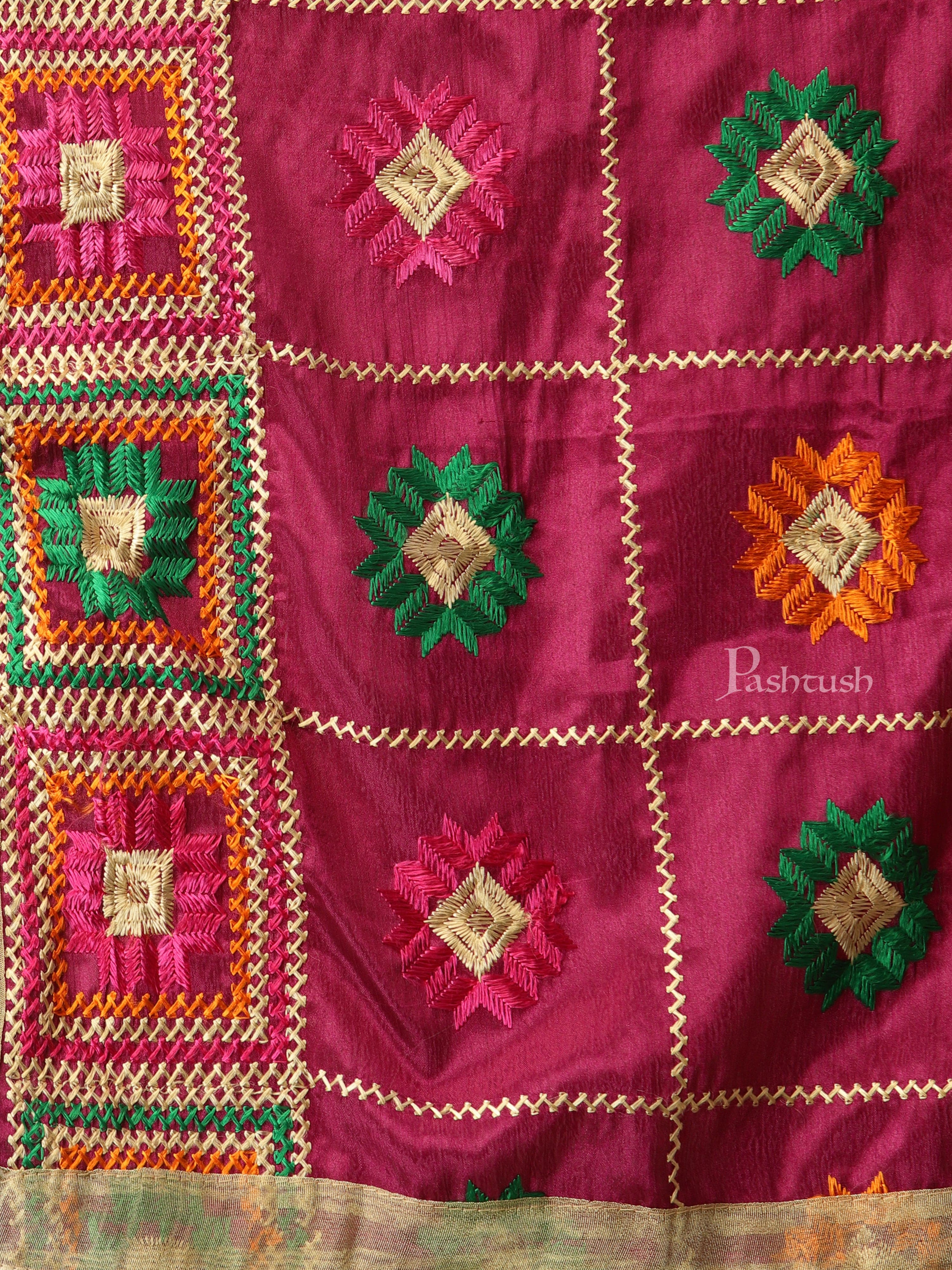 Pashtush Womens Phulkari Dupatta - Image 2