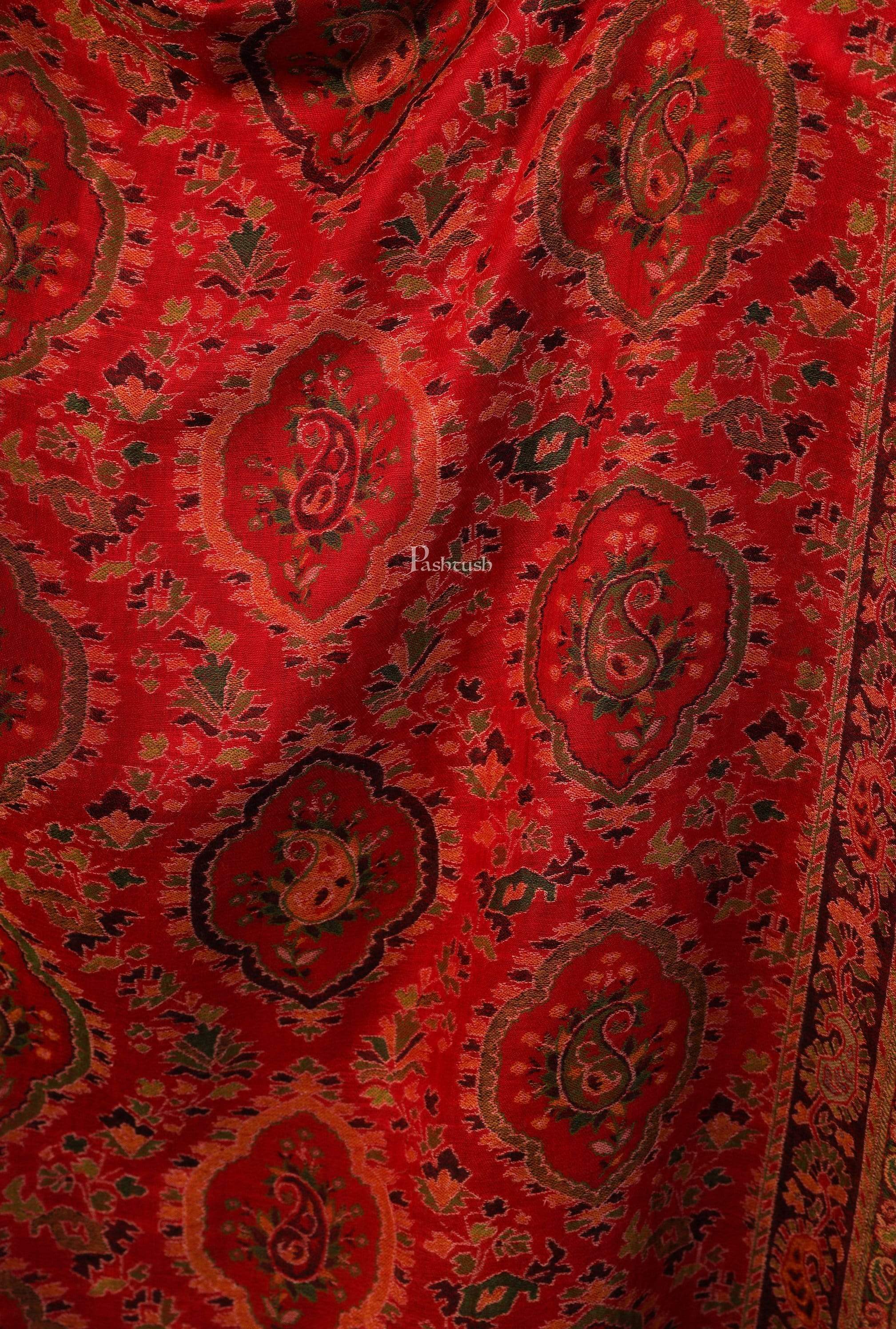 Pashtush Womens Pure Wool Ethnic Stole, With Woolmark Certification - Image 2