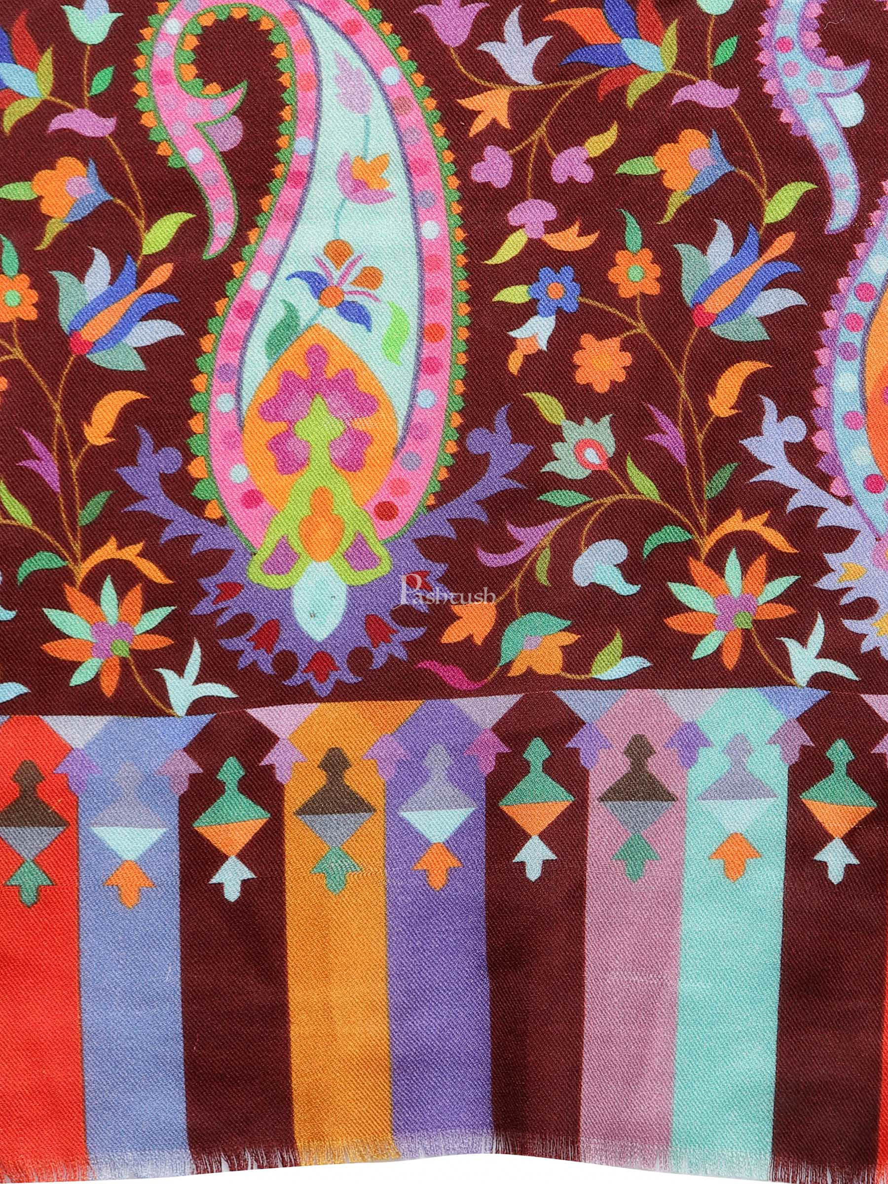 Pashtush Womens Pure Wool Printed Shawl, Soft And Warm - Image 2