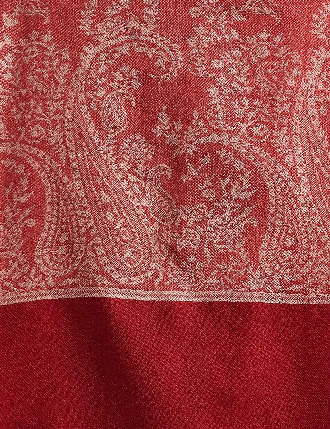 Pashtush Women'S Reversible Fine Wool Stole Scarf - Maroon - Image 11