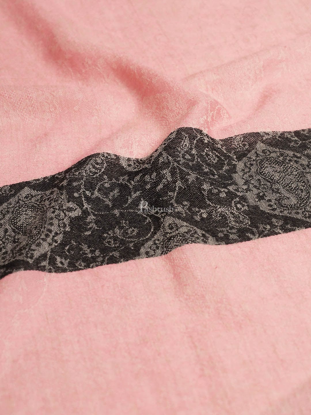 Pashtush Women's Reversible Stole, With Paiseley Weave, Pink - Image 3