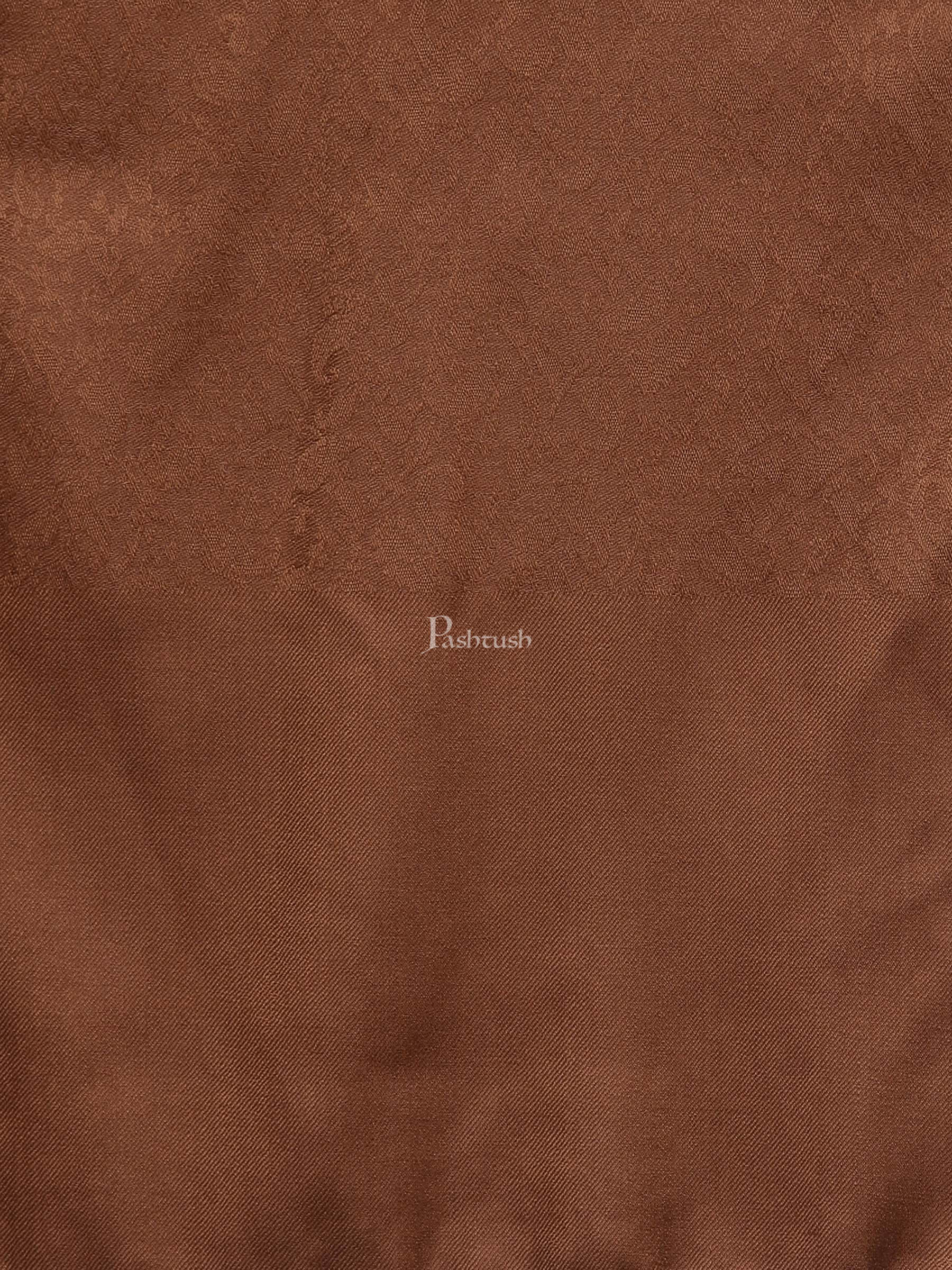 Pashtush Womens Scarf, Stole Jacquard Paisley, Coffee - Image 2