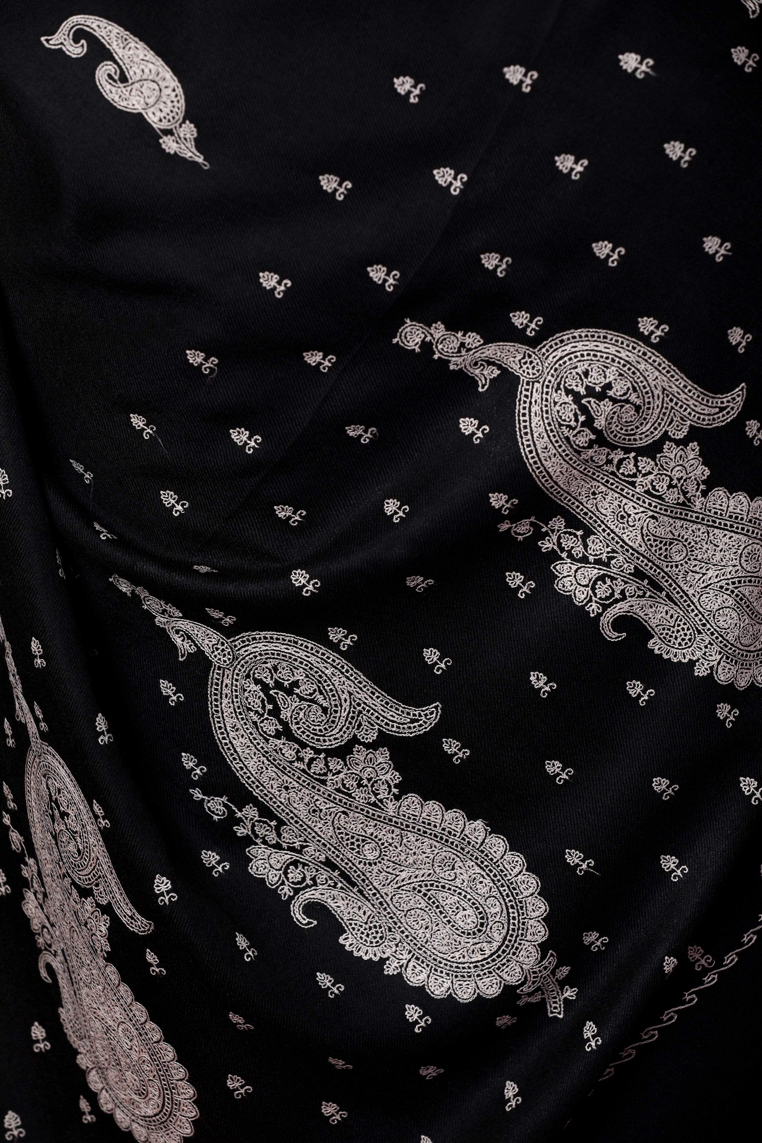 Pashtush Womens Shawl With Tone On Tone Embroidery, Soft And Warm - Image 5