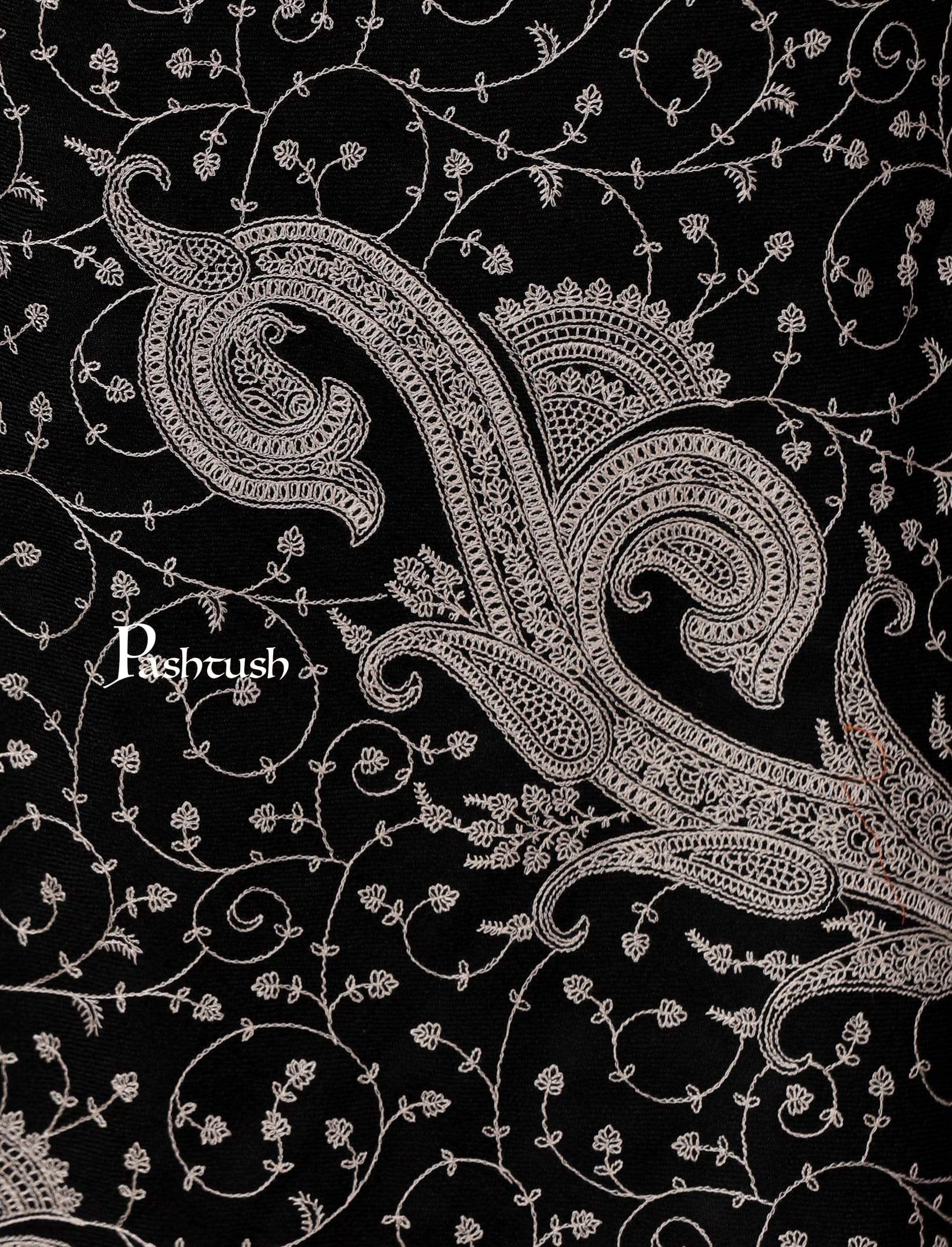 Pashtush Womens Shawl With Tone On Tone Embroidery, Soft And Warm, Light Weight - Image 2