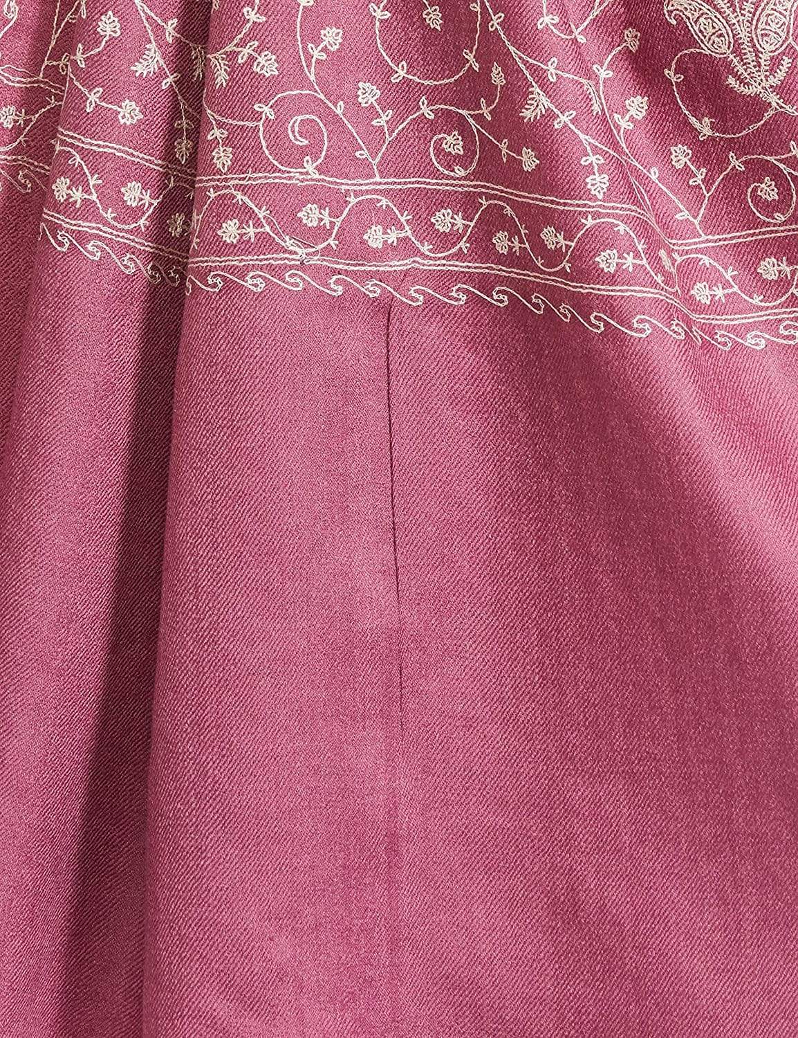 Pashtush Womens Shawl With Tone On Tone Embroidery, Soft And Warm, Light Weight, Peel-Lilac - Image 5
