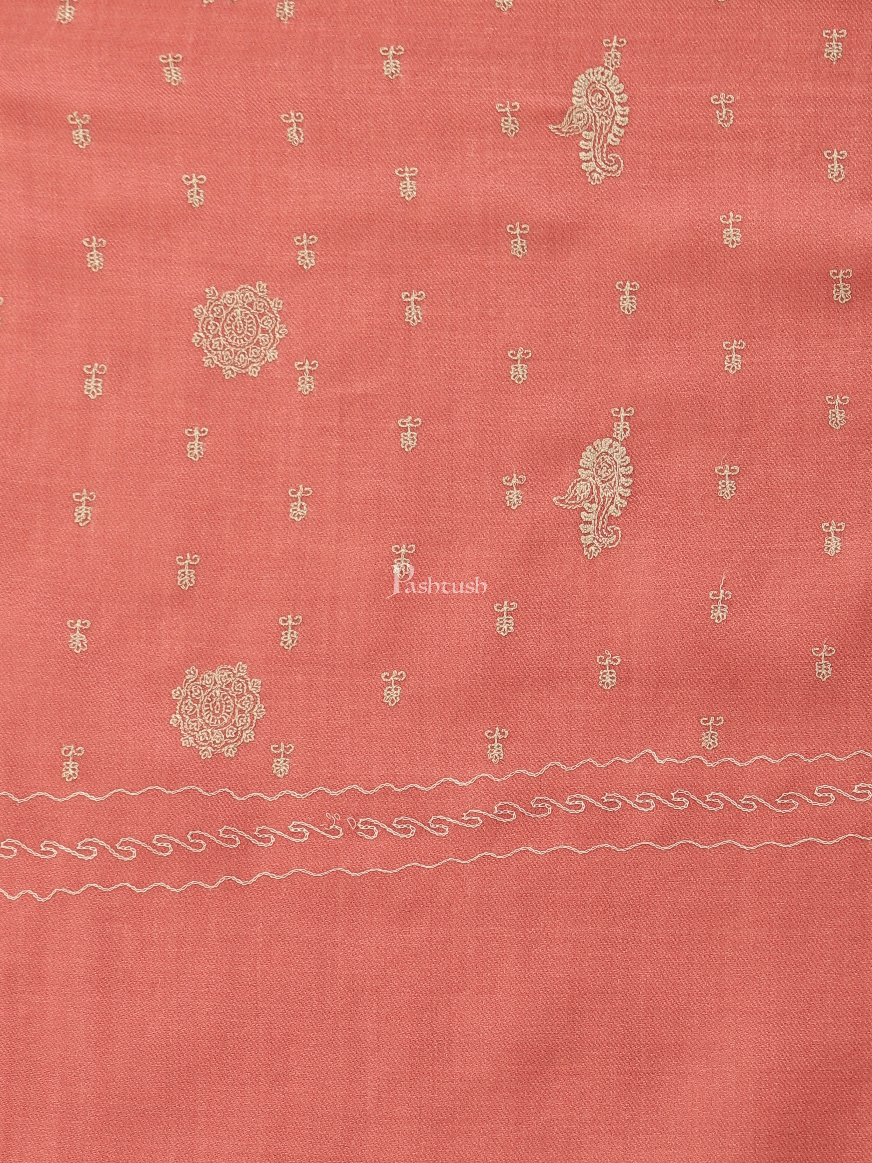 Pashtush Womens Shawl With Tone On Tone Embroidery, Soft, Warm, Light Weight - Image 2