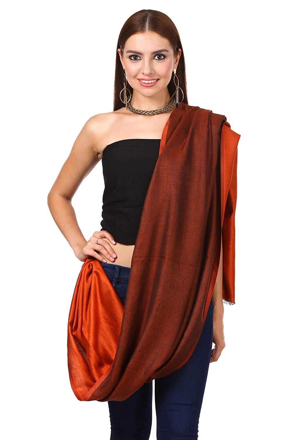 Pashtush Women'S Silky Bamboo Reversible Scarf, Shawls, Stoles, Wraps - Image 2