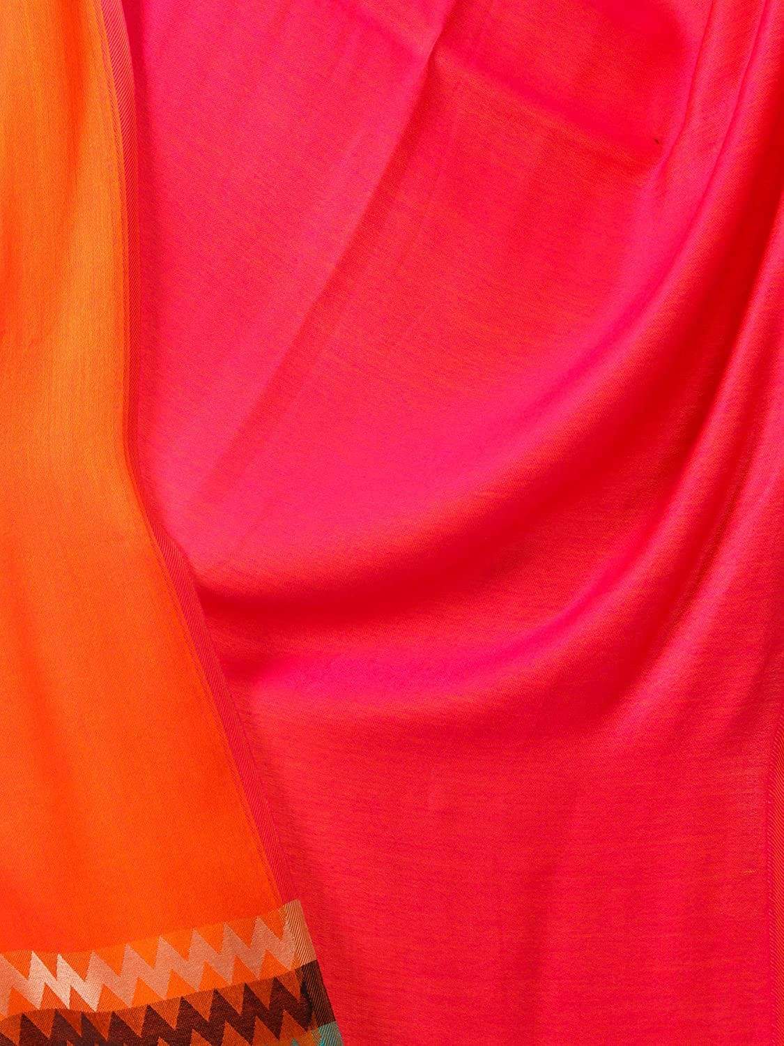 Pashtush Womens Silky-Smooth Reversible Scarf - Pink And Orange - Image 2