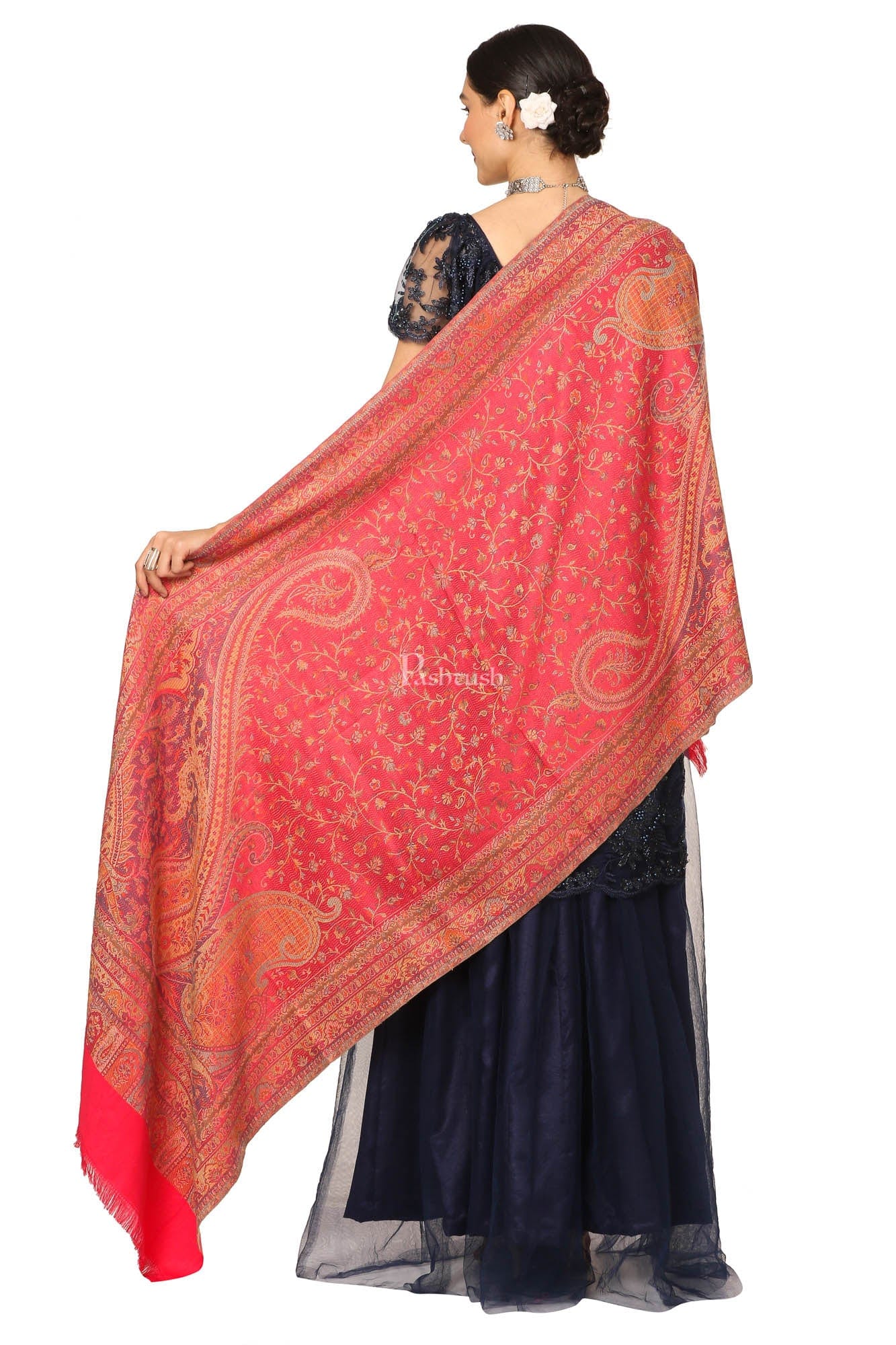 Pashtush Women'S Soft Bamboo Scarf, Casual, Stole, Wrap - Pink - Image 4