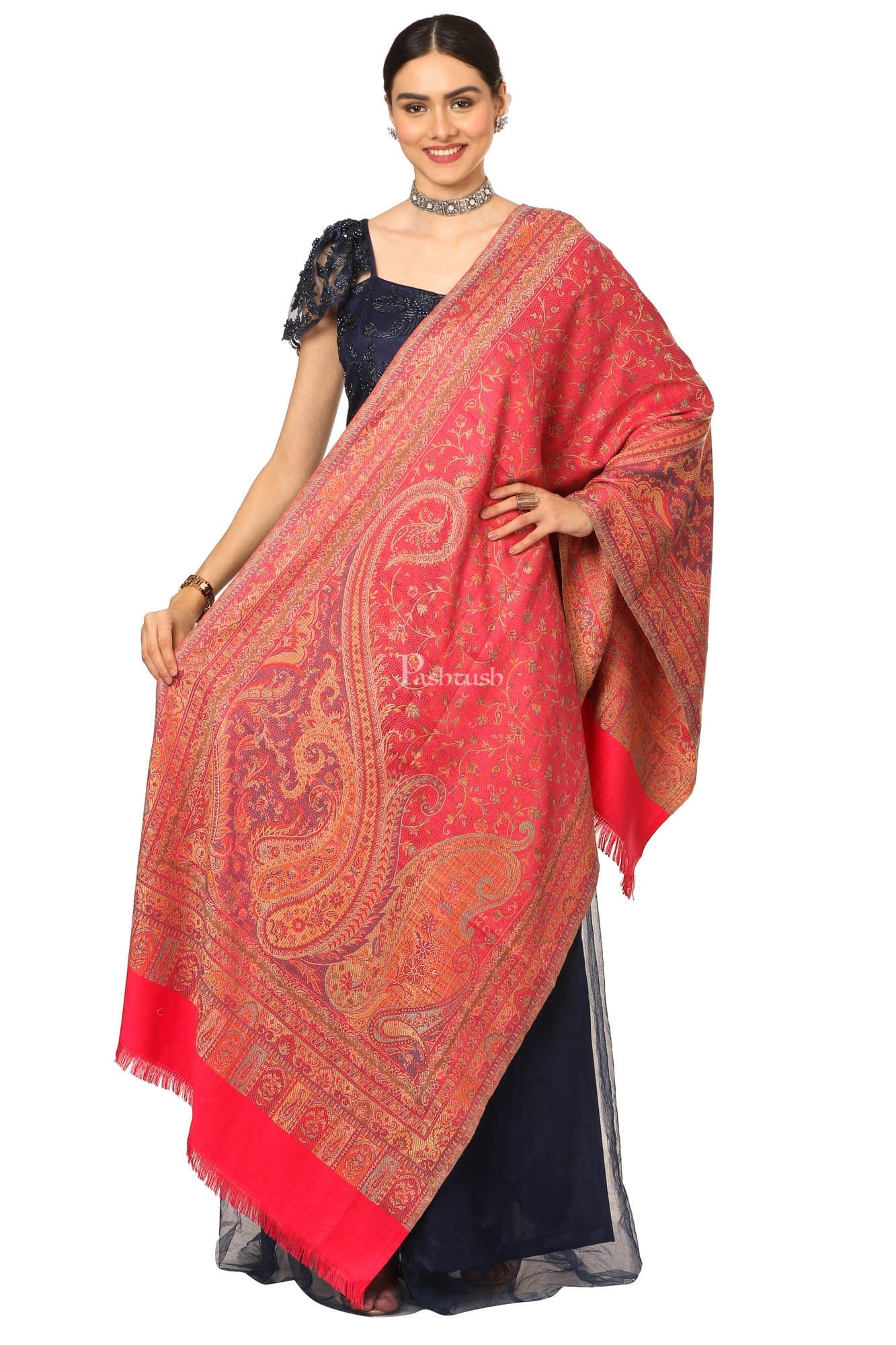 Pashtush Women'S Soft Bamboo Scarf, Casual, Stole, Wrap - Pink - Image 5