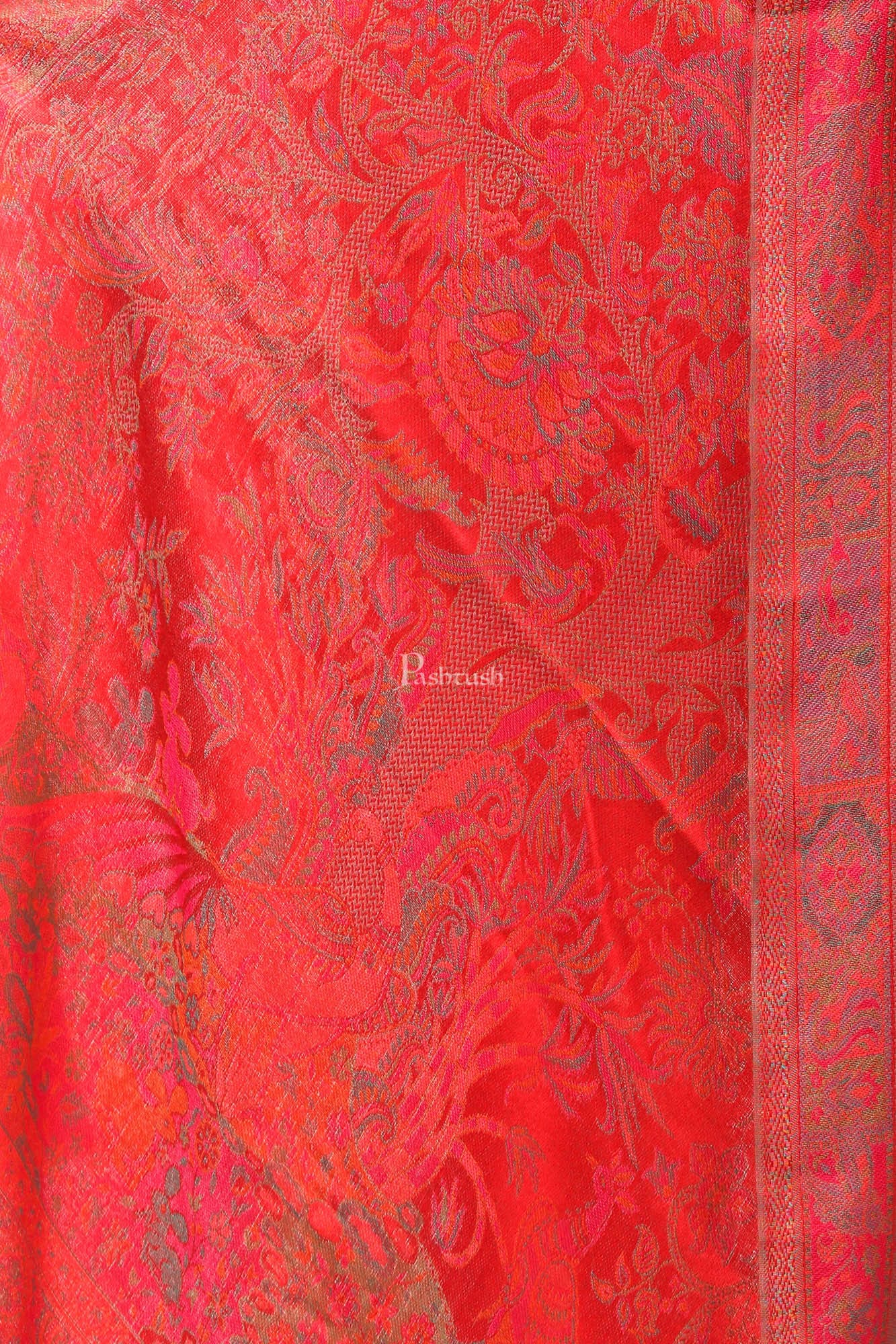 Pashtush Women'S Soft Bamboo Scarf, Casual, Stole, Wrap - Red - Image 2