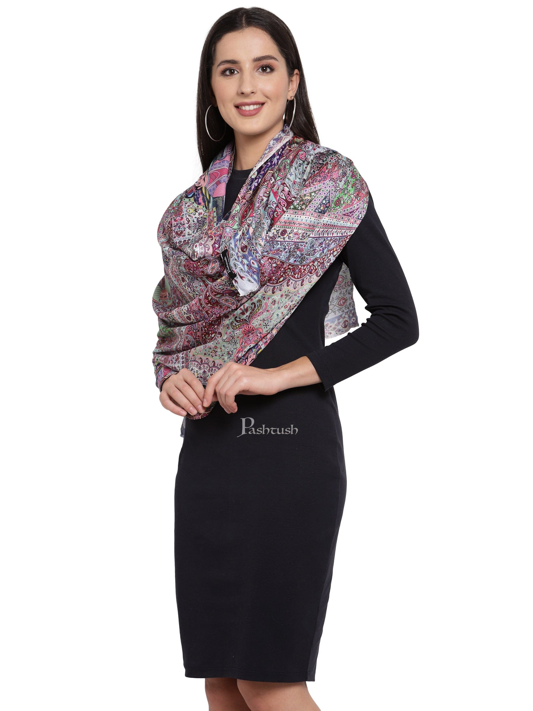Pashtush Women'S Soft Bamboo Scarf, Casual Shawls, Stoles, Wraps (Soft Bamboo) - Darbar - Image 4