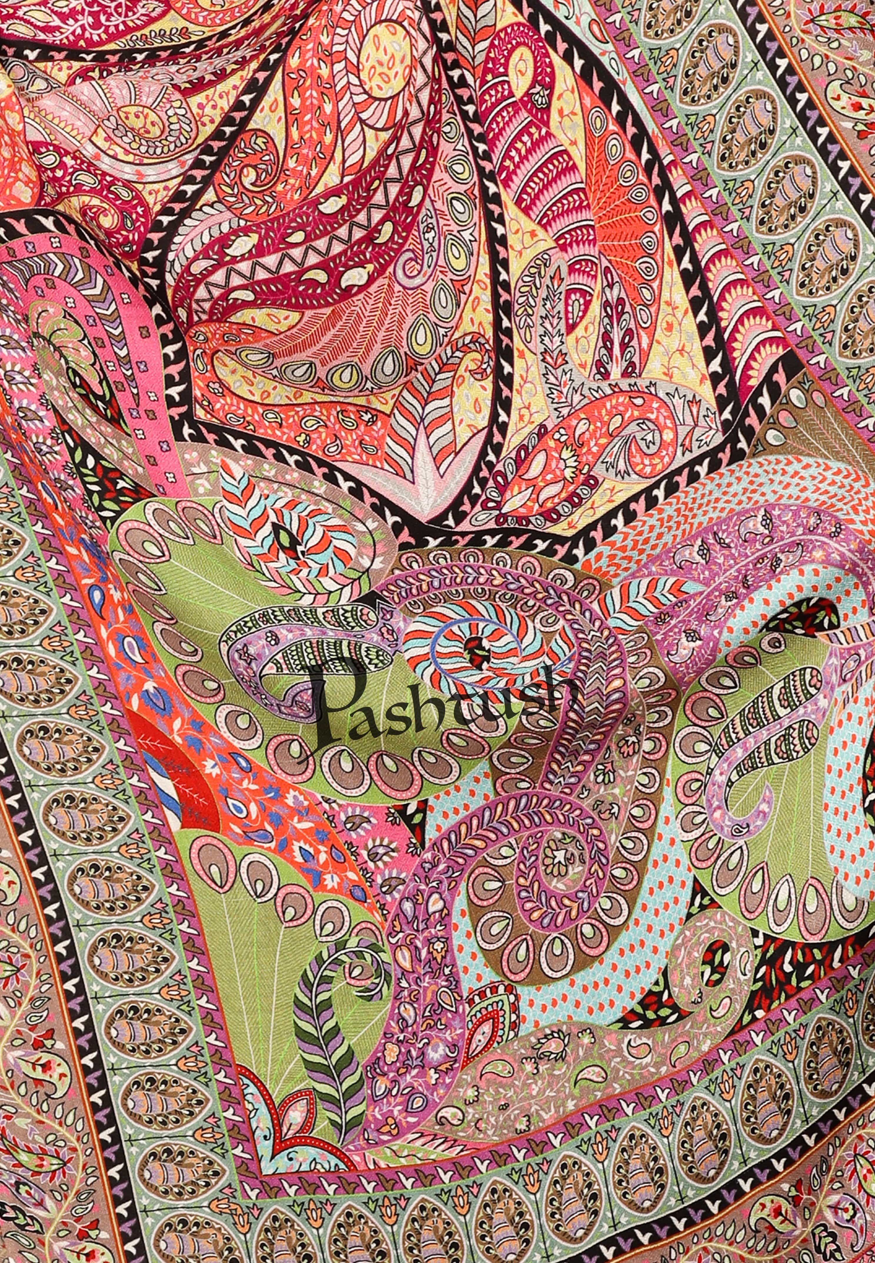 Pashtush Women'S Soft Bamboo Scarf, Stoles, Wraps (Soft Bamboo) - Paisley Garden - Image 2