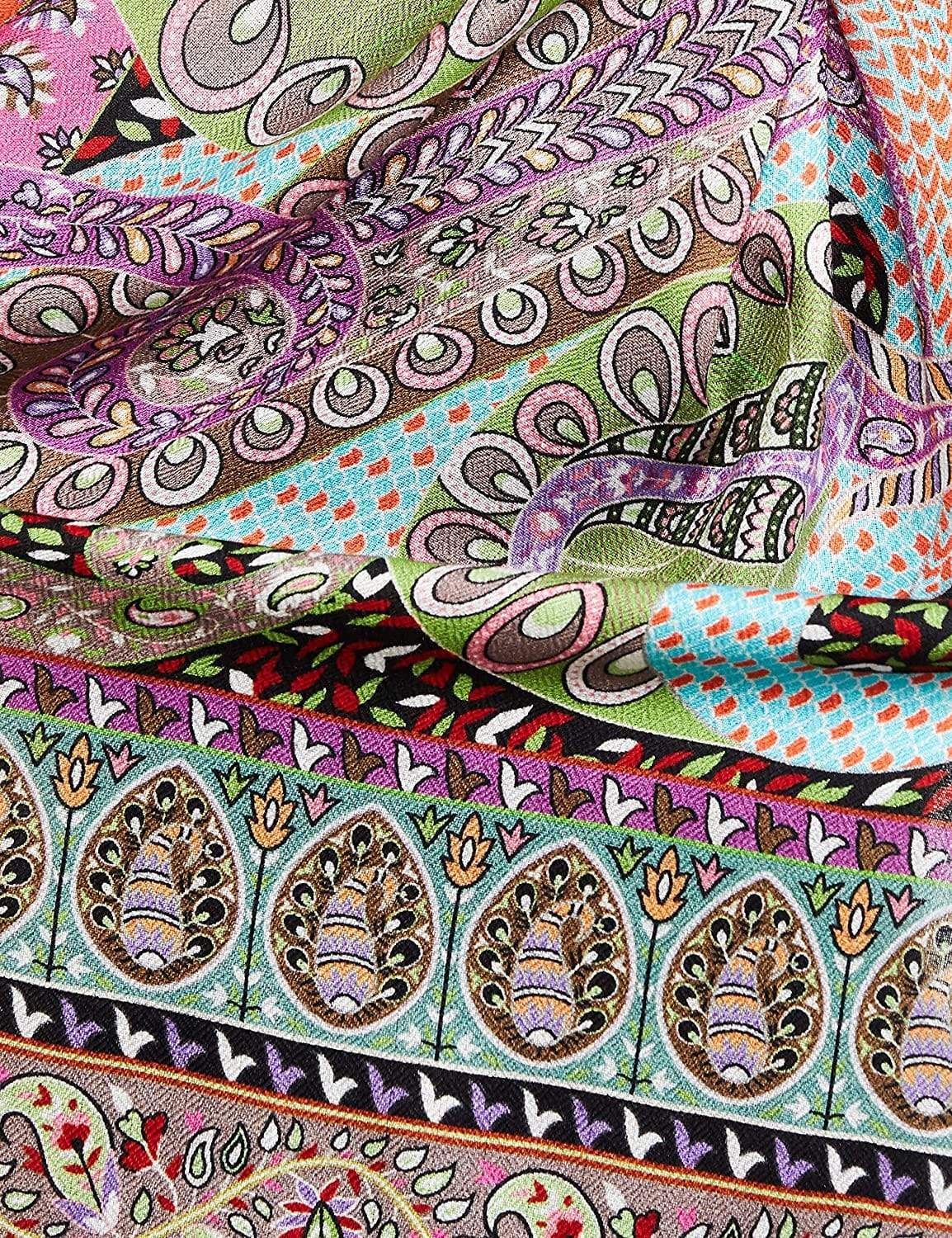 Pashtush Women'S Soft Bamboo Scarf, Stoles, Wraps (Soft Bamboo) - Paisley Garden - Image 8
