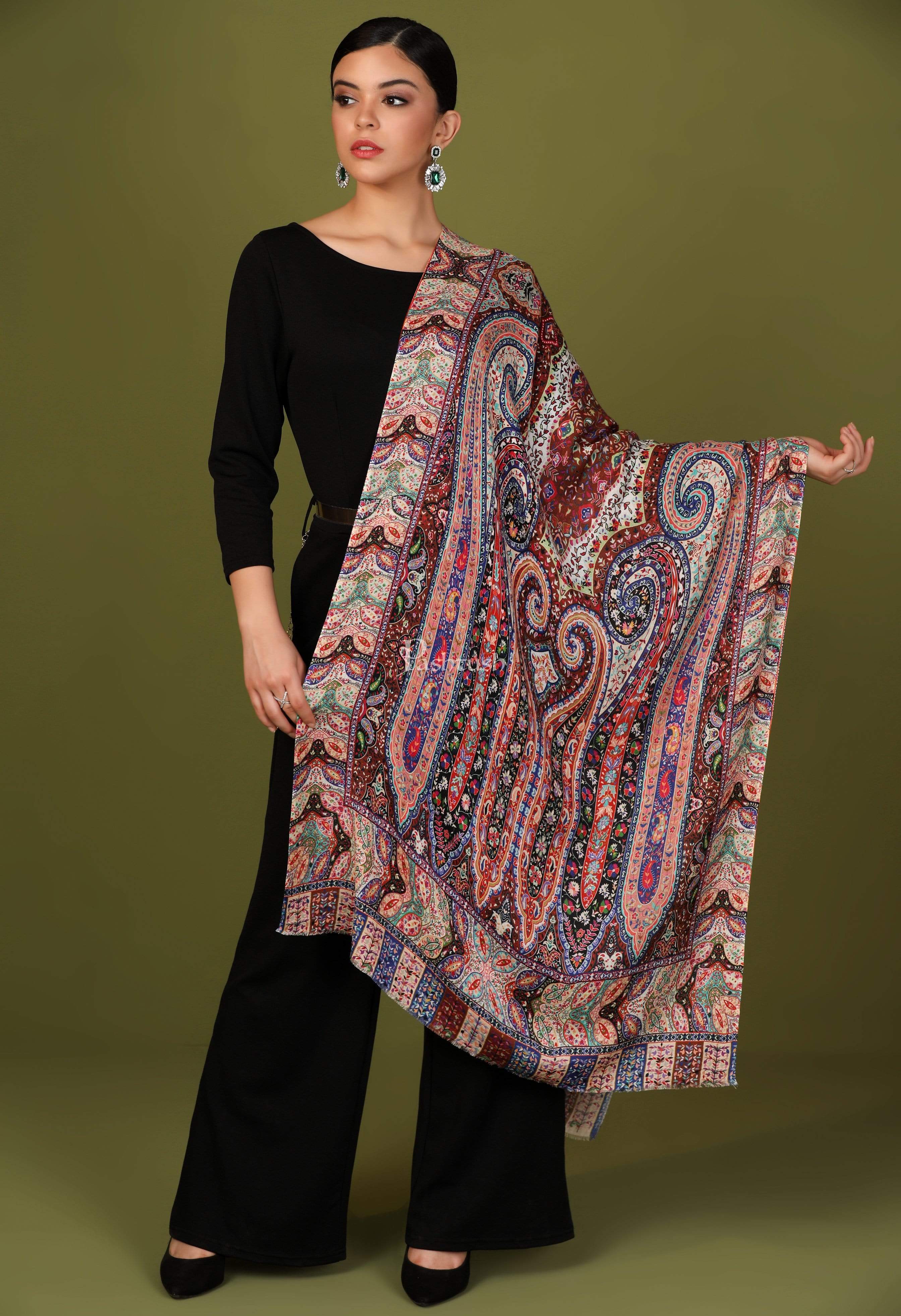Pashtush Women'S Soft Bamboo Scarf, Stoles, Wraps (Soft Bamboo) - Paisley Garden - Image 4