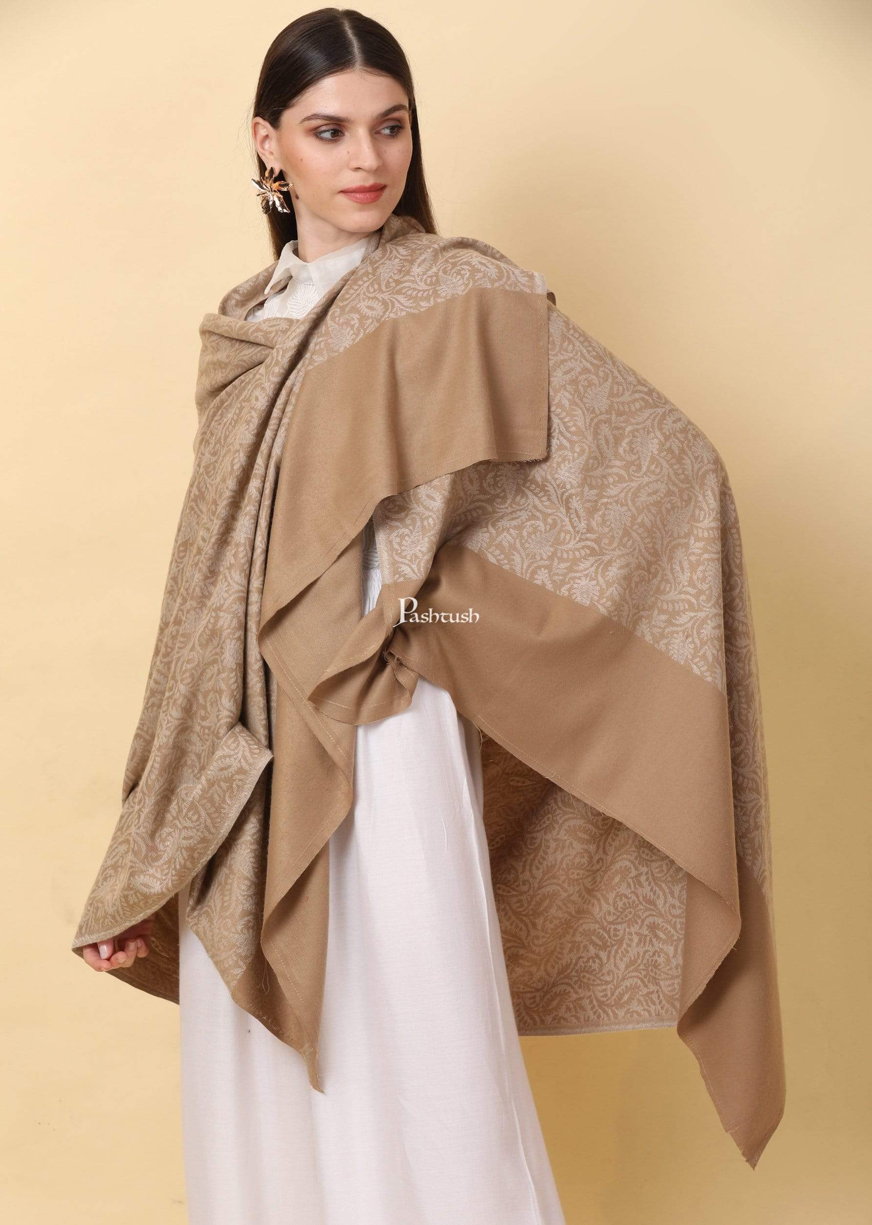 Pashtush Women'S Soft Bamboo Shawl, Thick And Warm