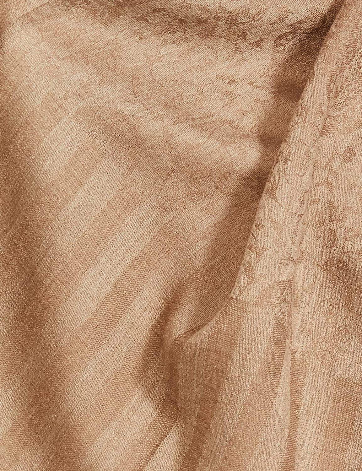 Pashtush Women'S Soft Fine Wool Scarf, Paisley Weave, Beige - Image 10