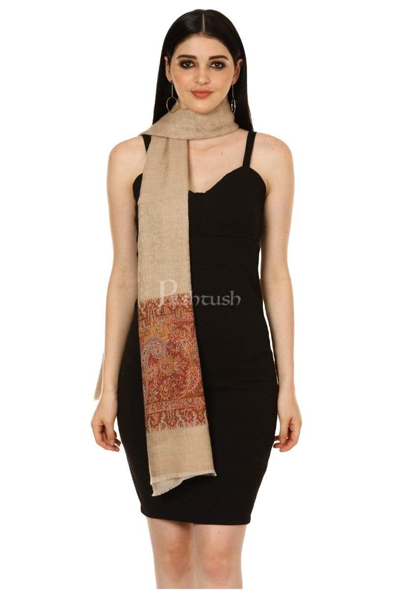 Pashtush Women'S Soft Wool, Reversible Stole Scarf - Image 4