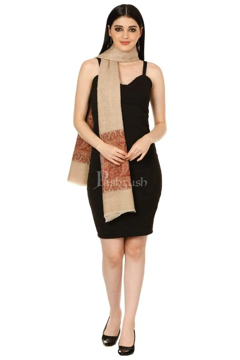 Pashtush Women'S Soft Wool, Reversible Stole Scarf - Image 5