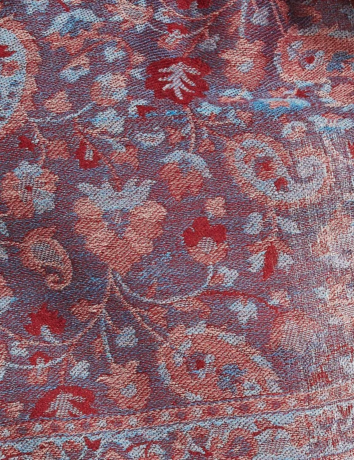 Pashtush Women'S Soft Wool, Reversible Stole, Scarf, Ethnic Weave, Peel Lilac - Image 9