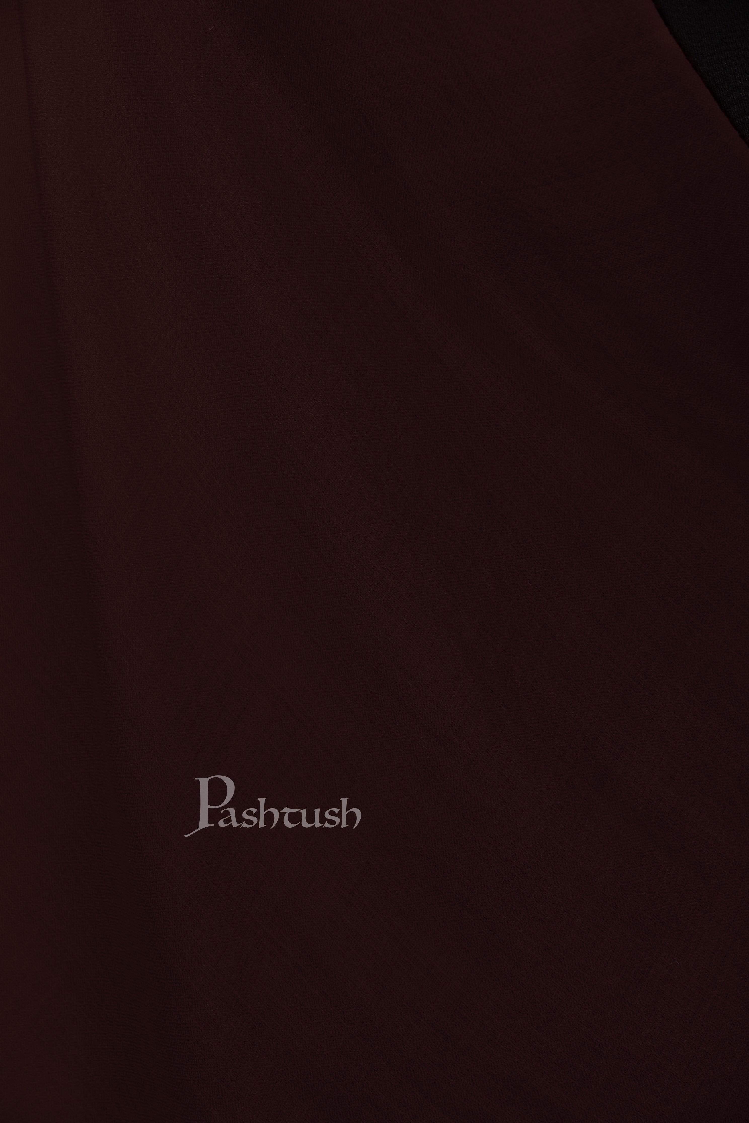 Pashtush Womens Softest Rich Cashmere Scarf, With Diamond Weave, Espresso Brown - Image 2