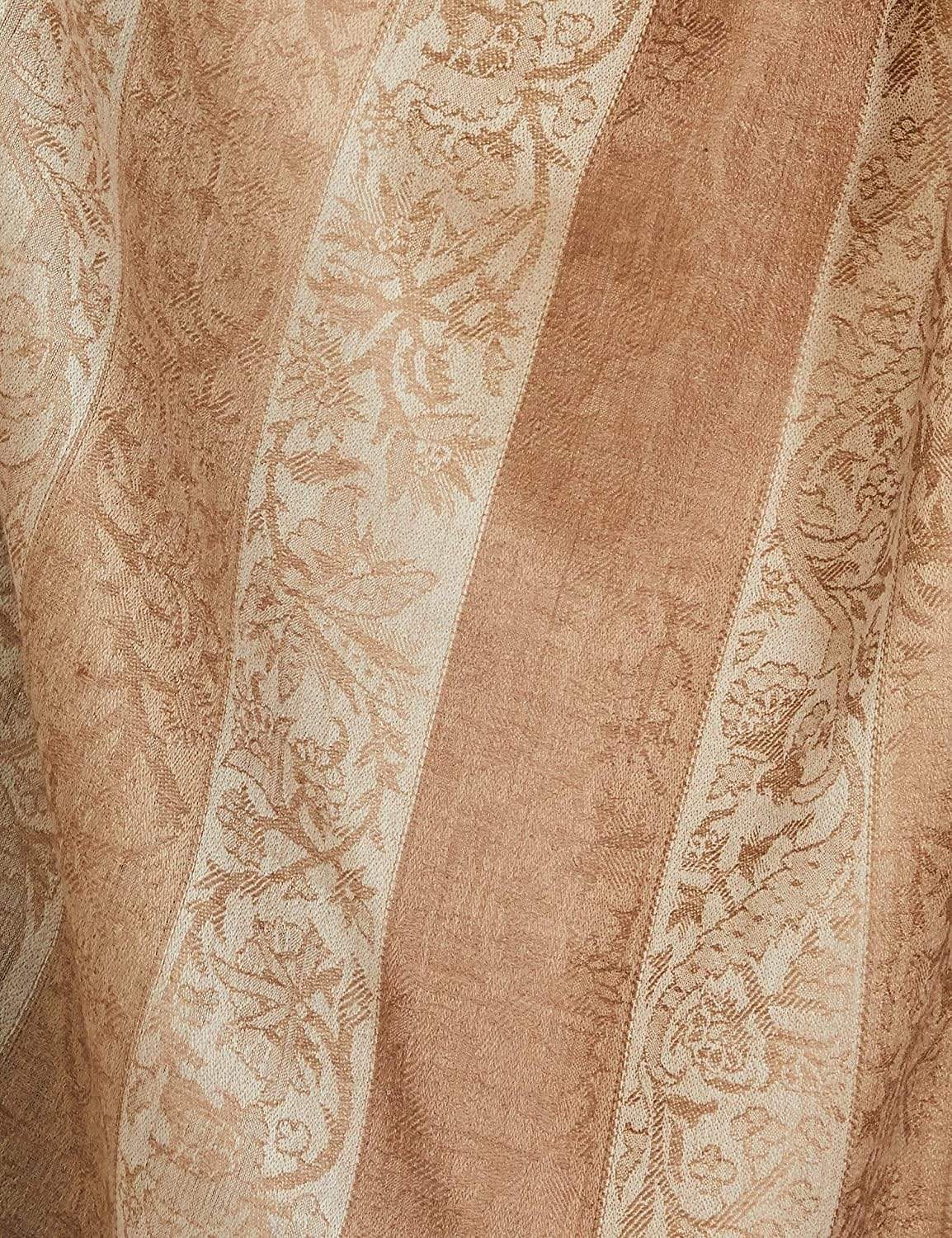 Pashtush Womens Striped Paisley, Self Shawl, In Extra Soft Fine Wool, Large Wrap Size - Image 10