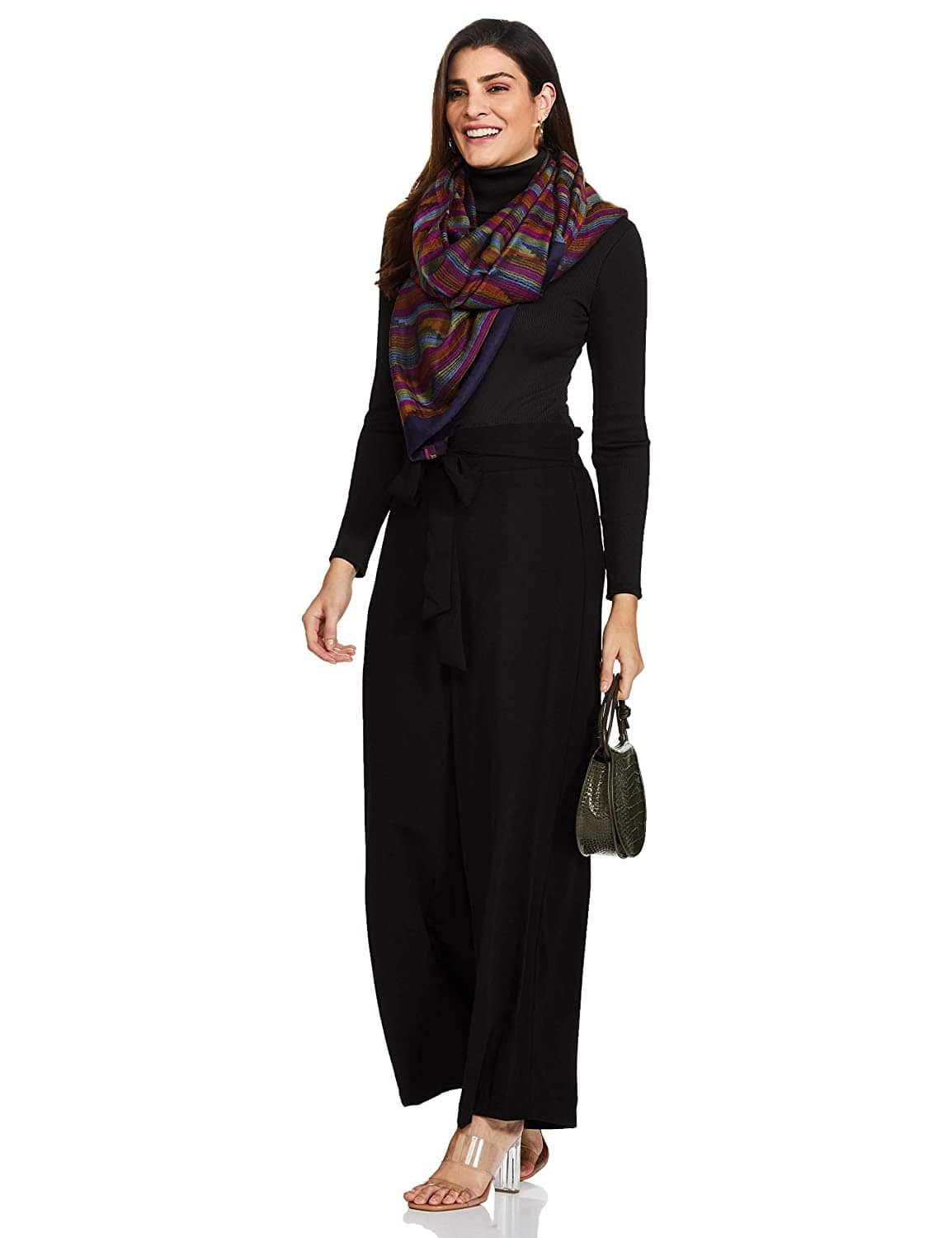 Pashtush Womens Striped Reversible Stole, 100% Pure Wool With Woolmark Certification - Image 7