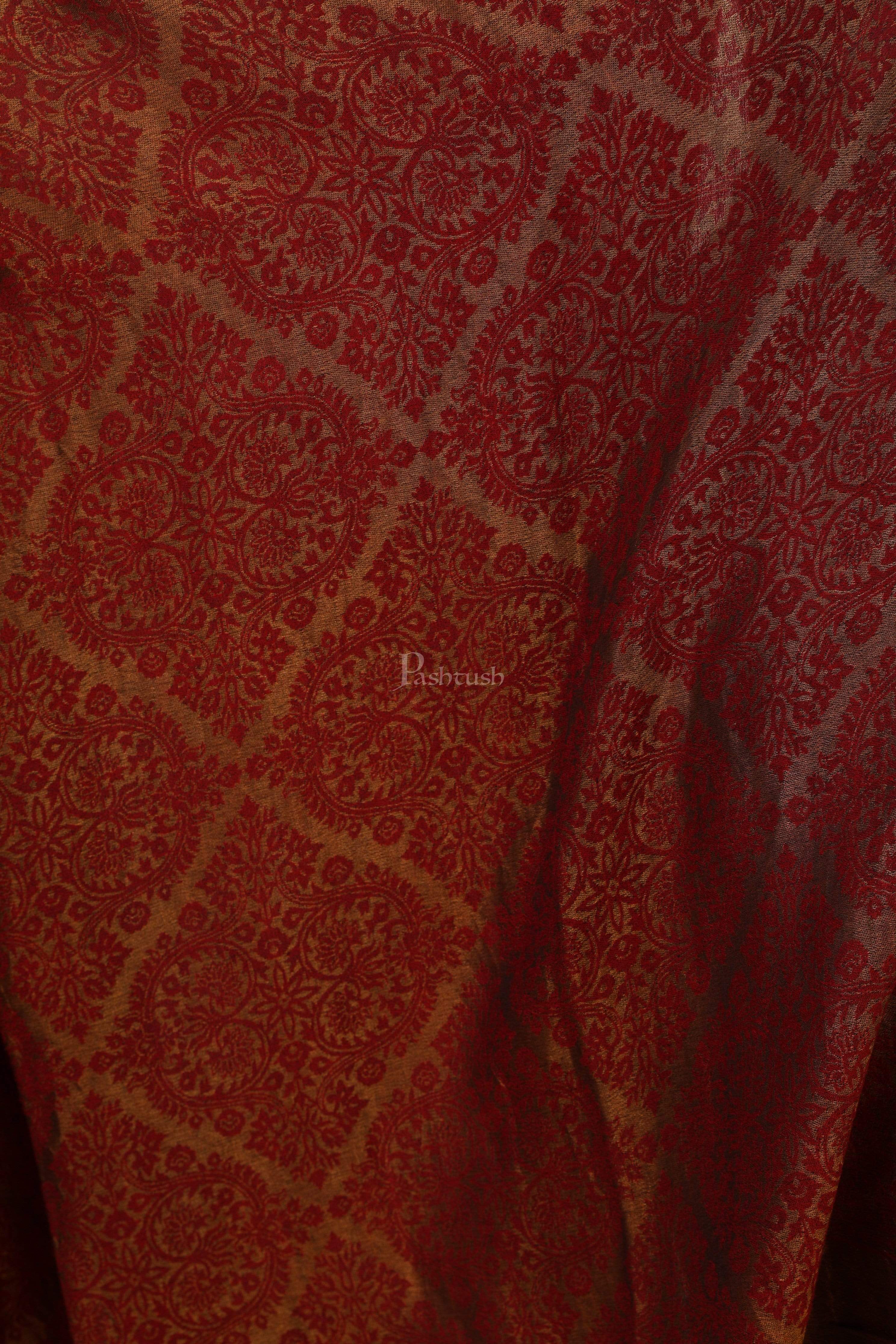Pashtush Womens Twilight Collection, Jacquard Shawl, With Metallic Thread Weave, Fine Wool - Image 2