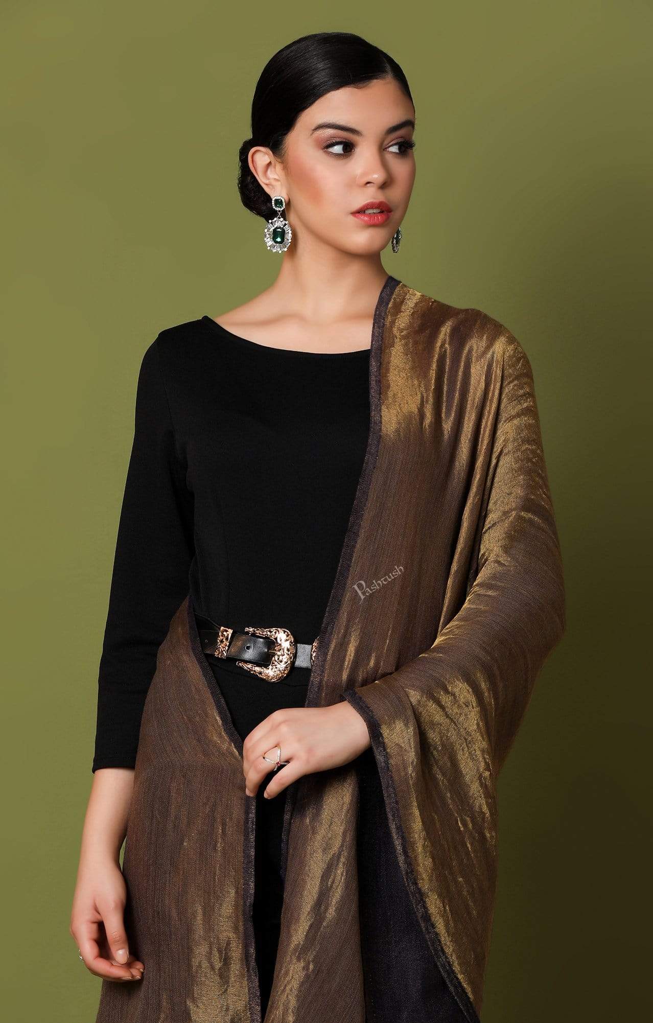 Pashtush Womens Twilight Shawl, Reversible Shawl, Cashmere Soft Wool - Image 5
