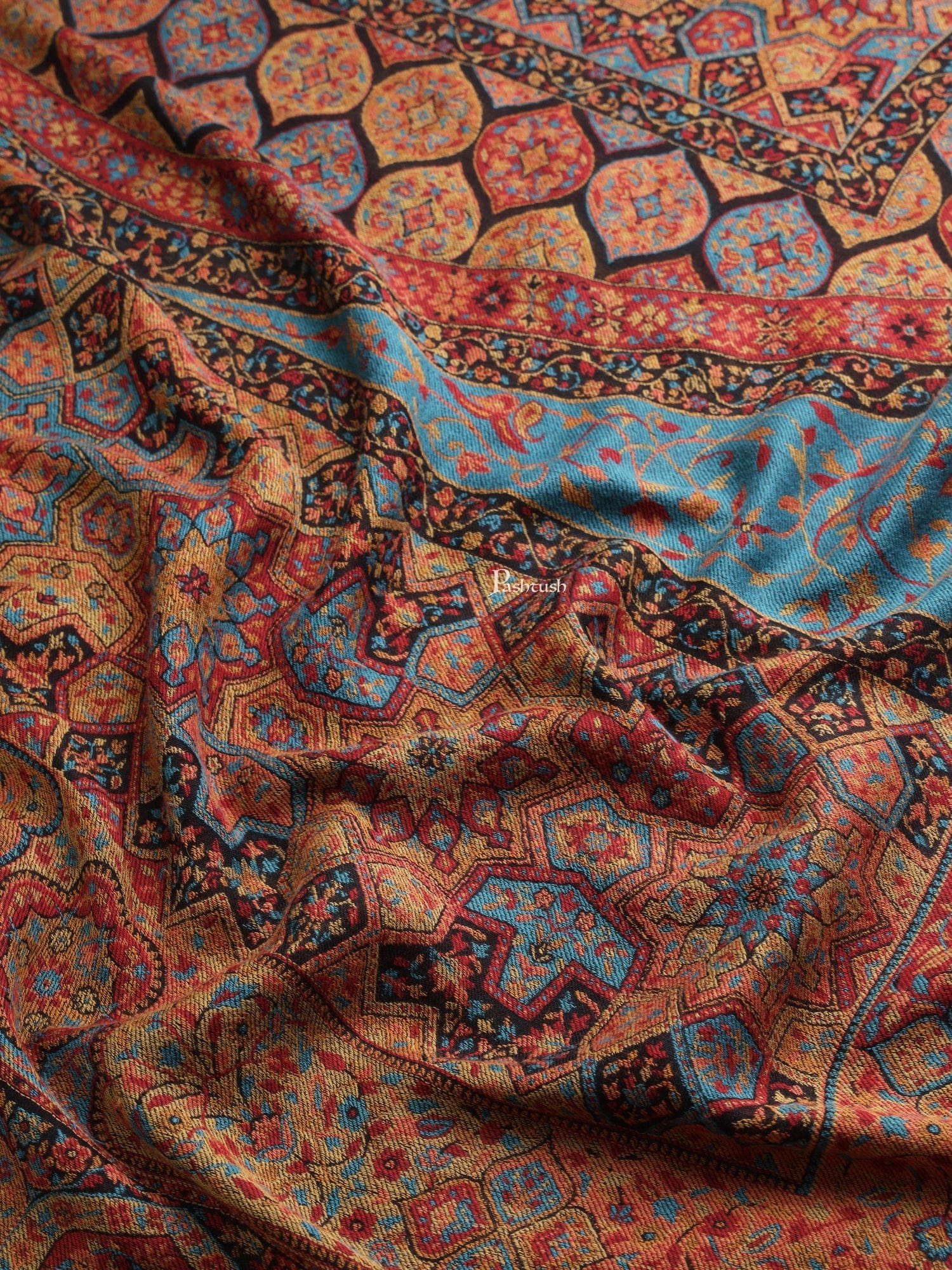 Pashtush Womens Aztec Rich Garden Aesthetic Woven, Black - Image 2