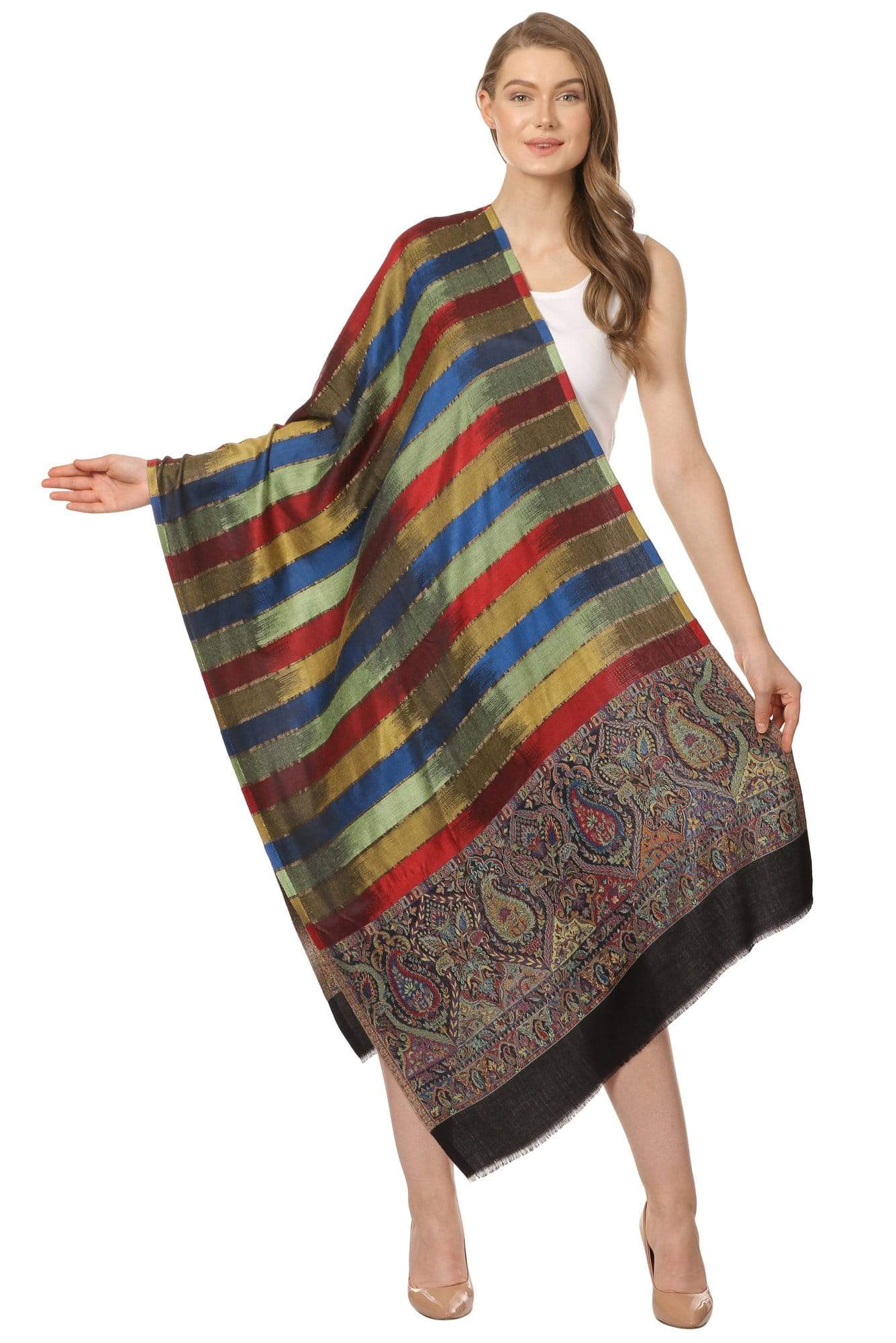 Pashtush Women'S With Extra Fine Soft Bamboo Scarf - Black - Image 3