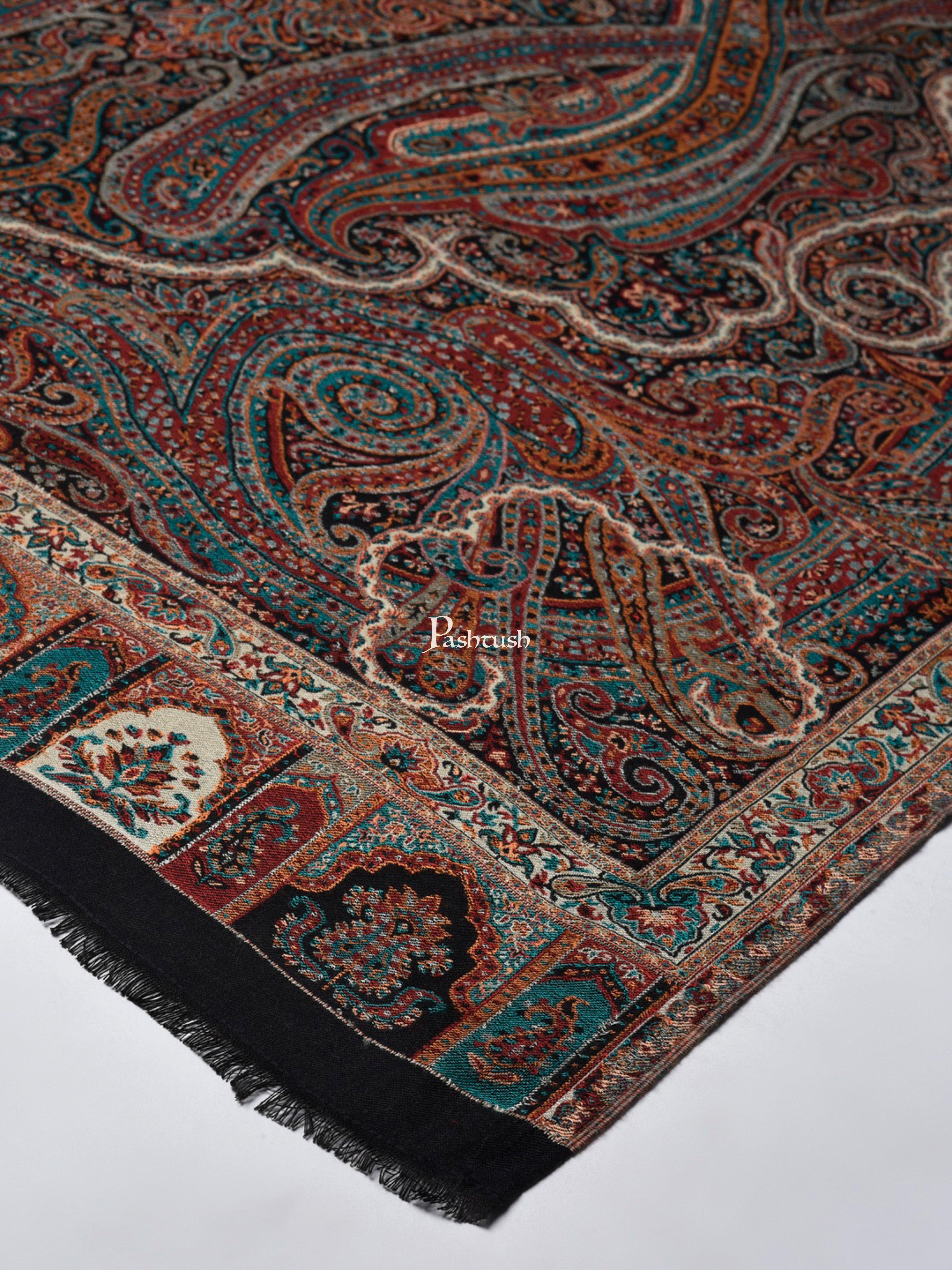 Pashtush Women Ethnic Motifs Woven Design Designer Shawl - Image 2