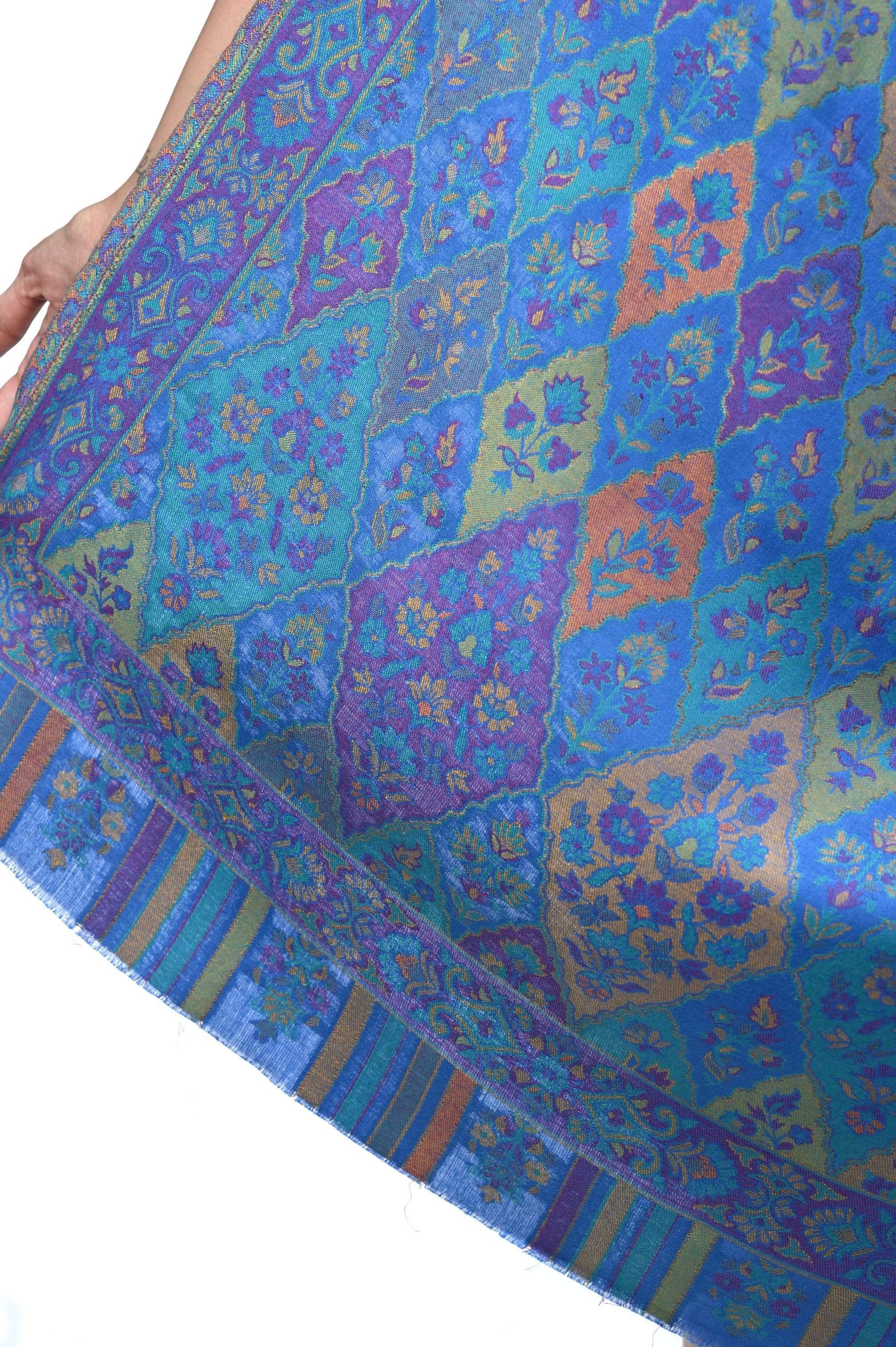 Pashwool Womens Extra Soft Bamboo Scarf, Woven Ethnic Design - Image 6