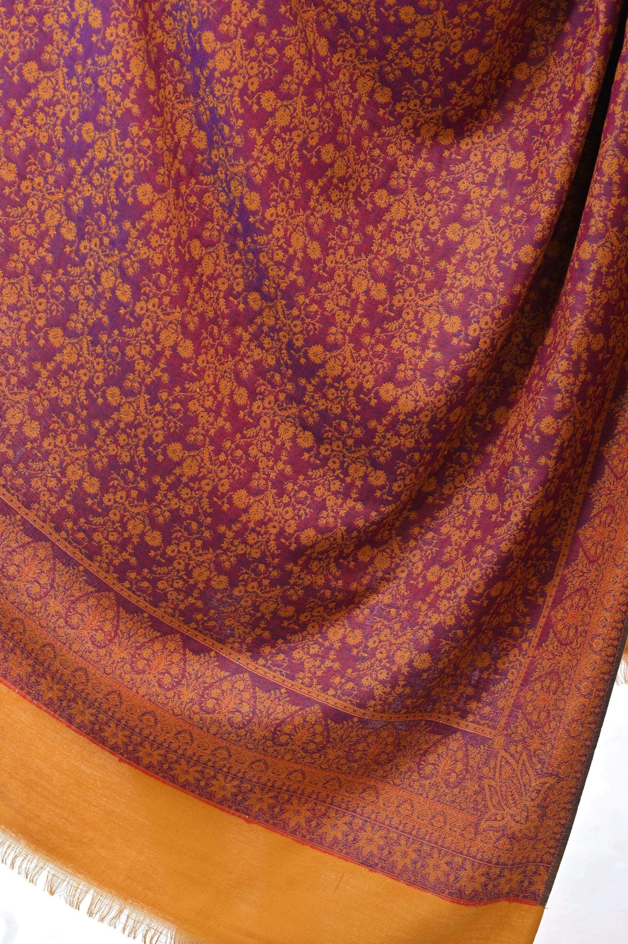 Pashwool Womens Extra Soft Bamboo Stole, Reversible Purple - Image 2