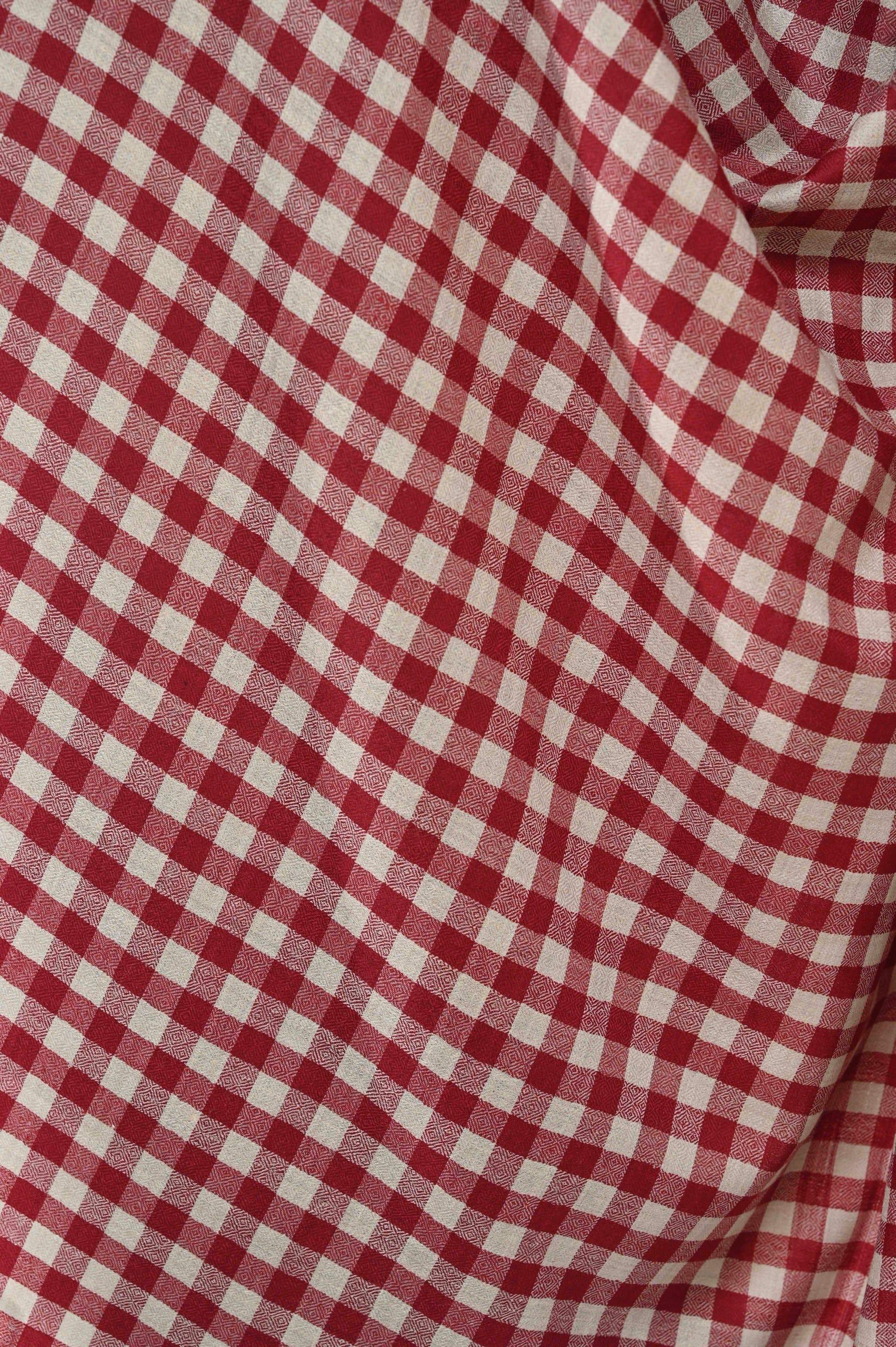 Pashwool Womens Fine Wool Shawl, Soft And Warm, Checkered Weave - Image 5