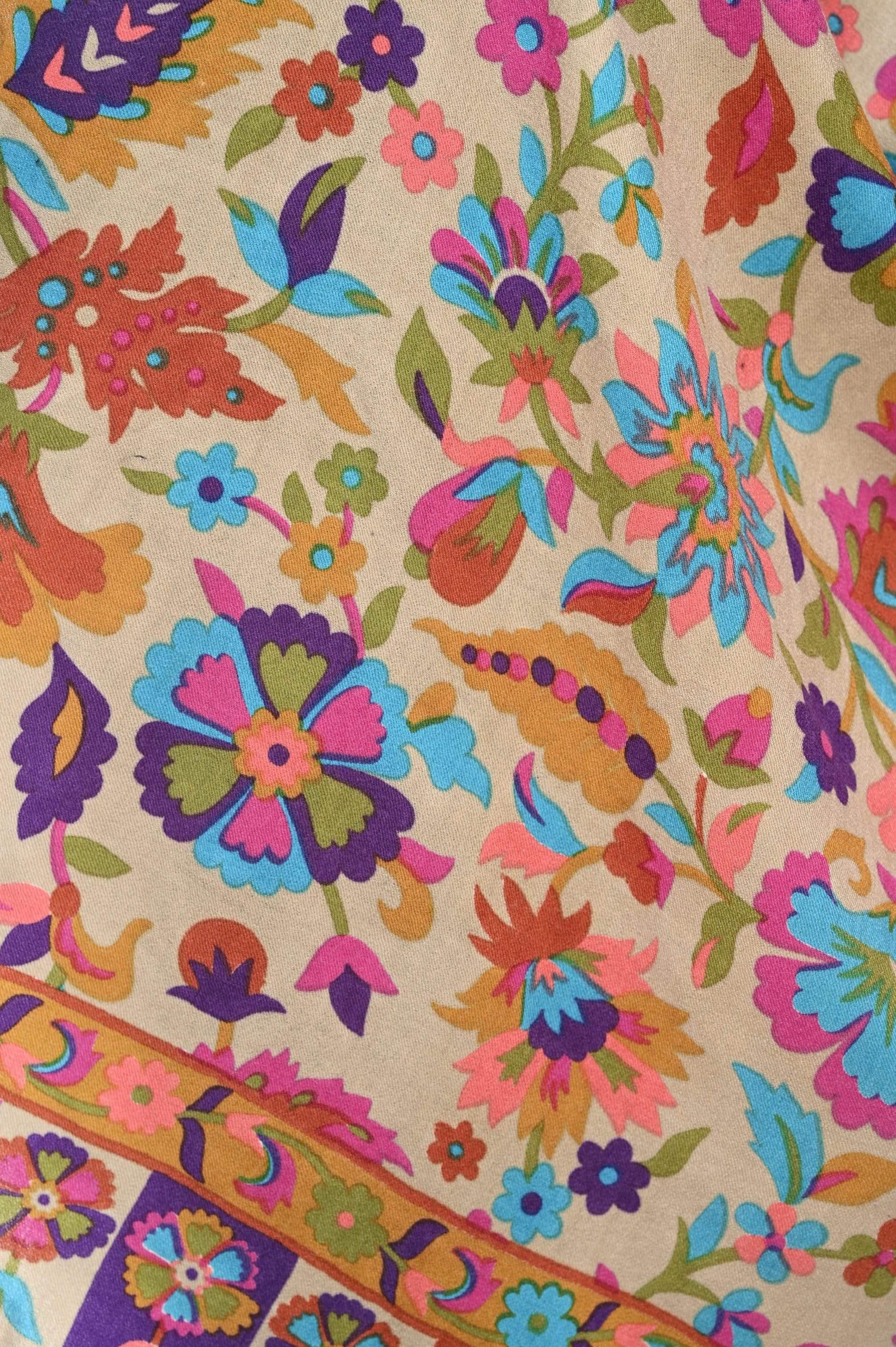 Pashwool Womens Floral Printed Stole, Fine Wool, Soft And Warm - Image 2