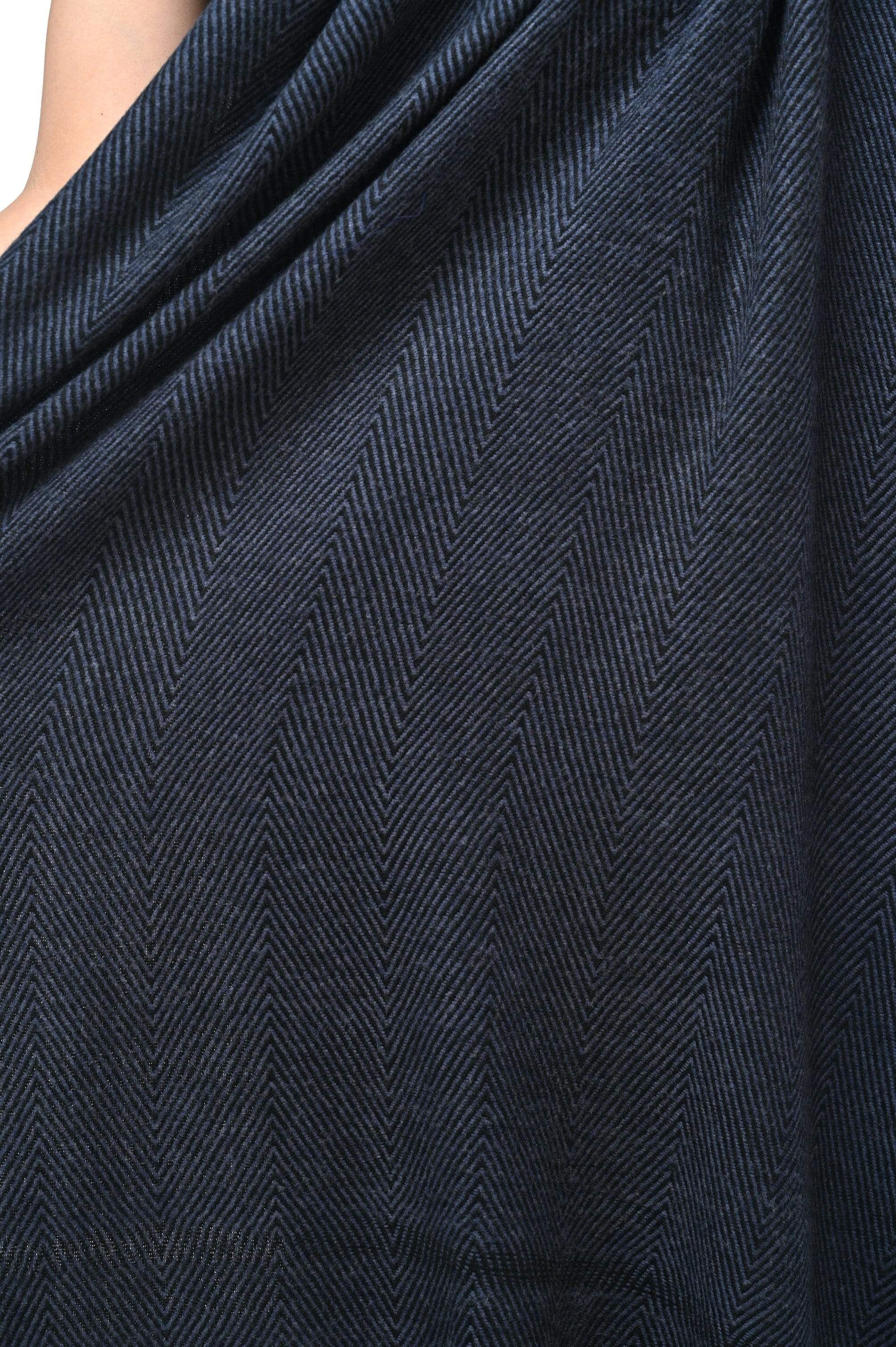 Pashwool Womens Stole, Extra Thick And Warm, Soft And Snuggly Wrap Style Blue - Image 5