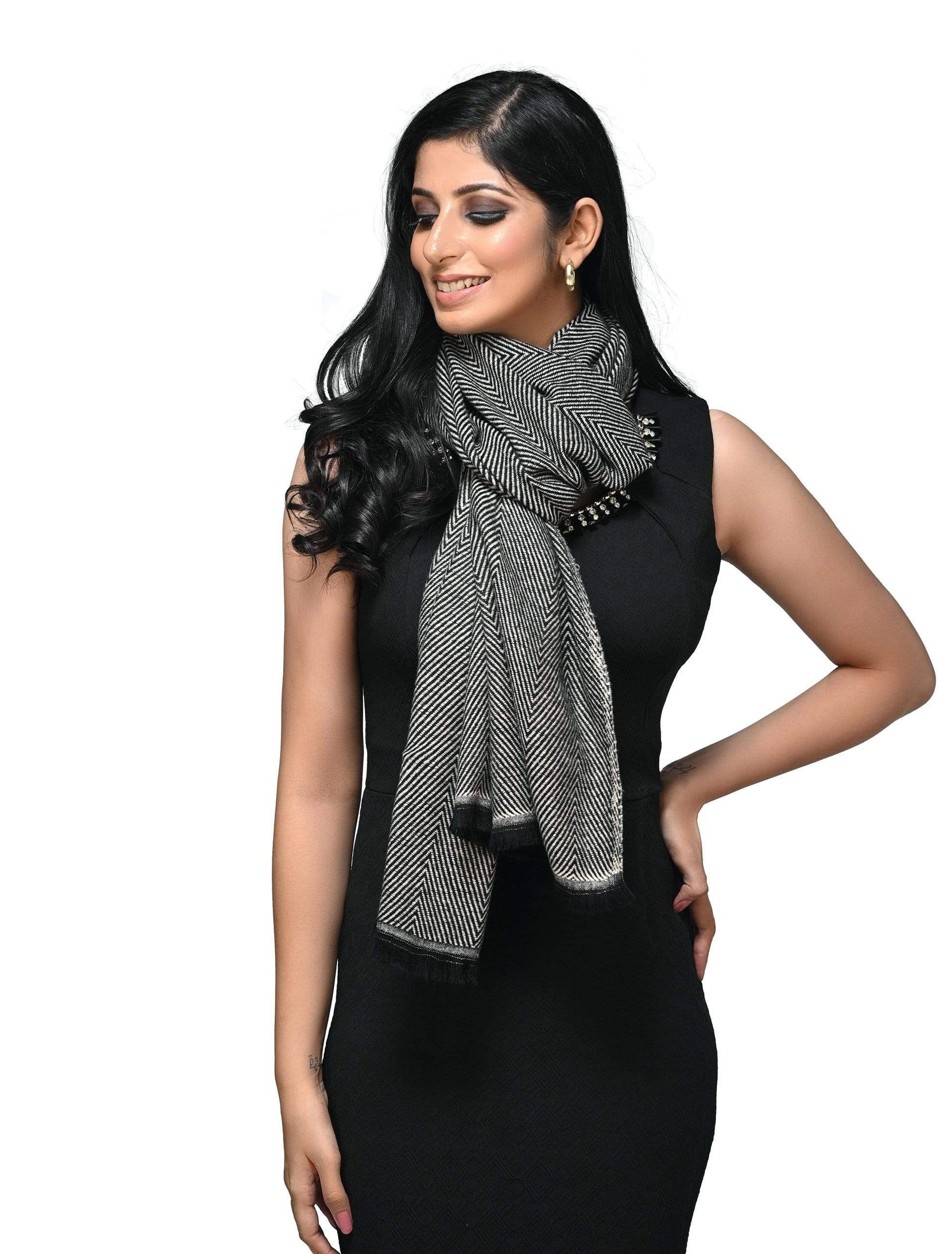 Pashwool Womens Stole, Extra Thick And Warm, Soft And Snuggly Wrap Style Maroon - Image 3